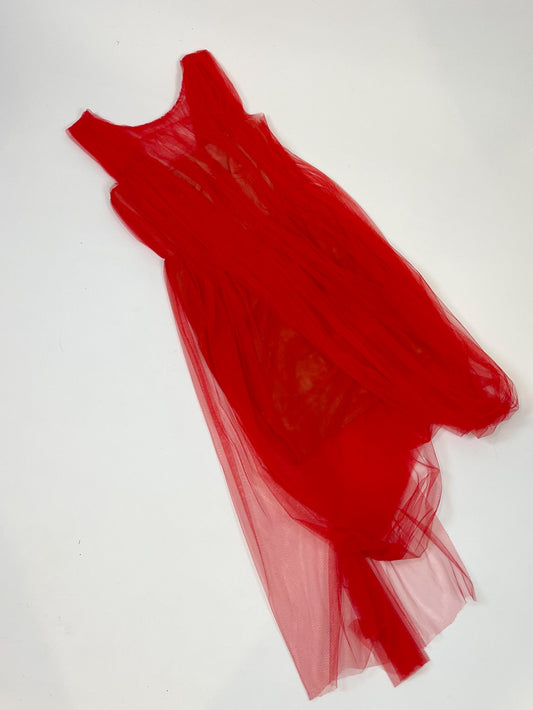 Vera Wang Red Tulle Dress
