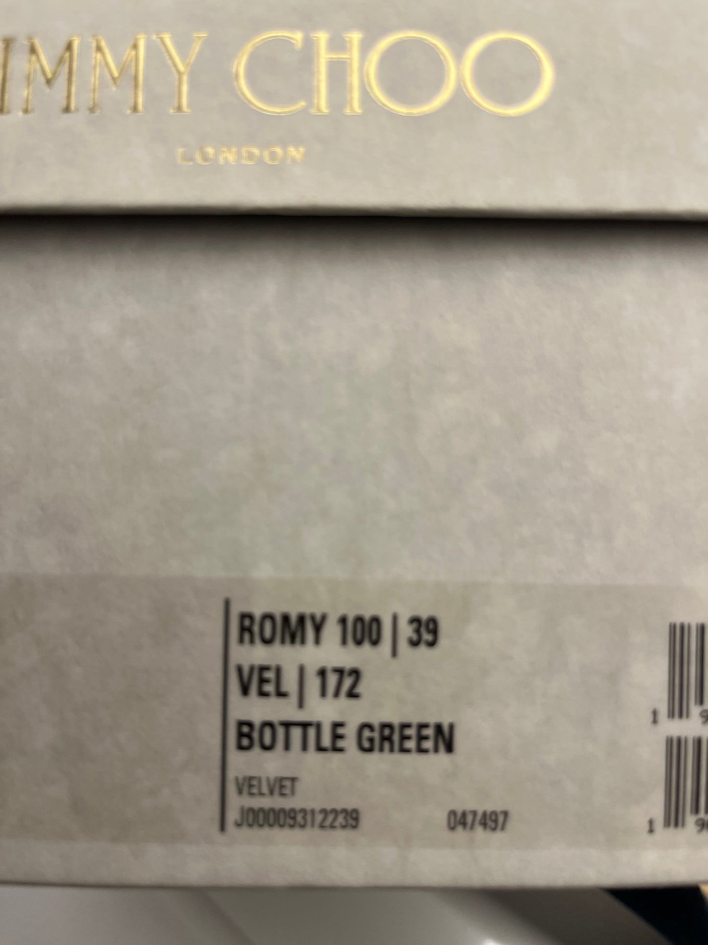 Jimmy Choo green velvet courts size 39
