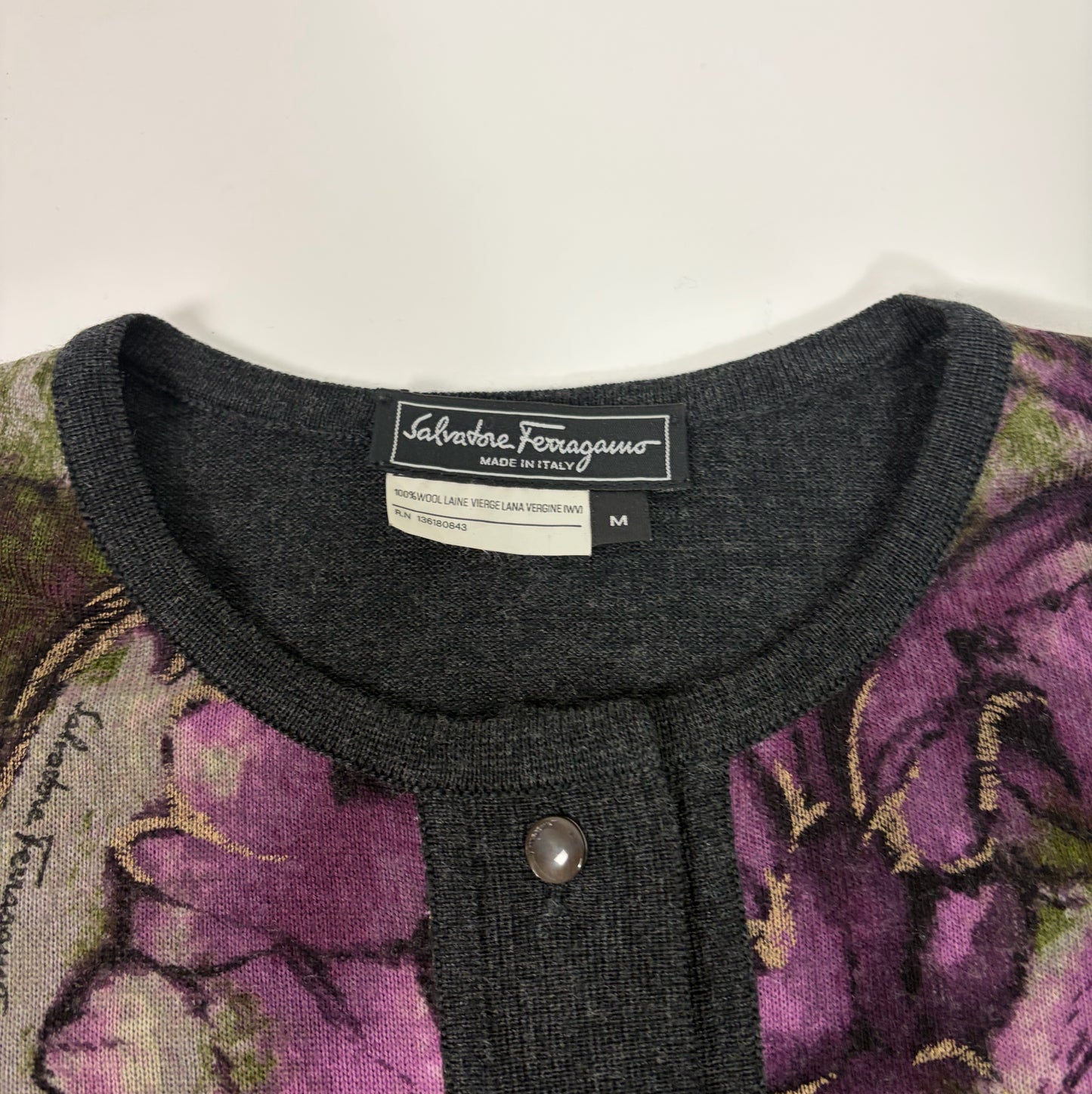 Salvatore Ferragamo Floral Print Cardigan