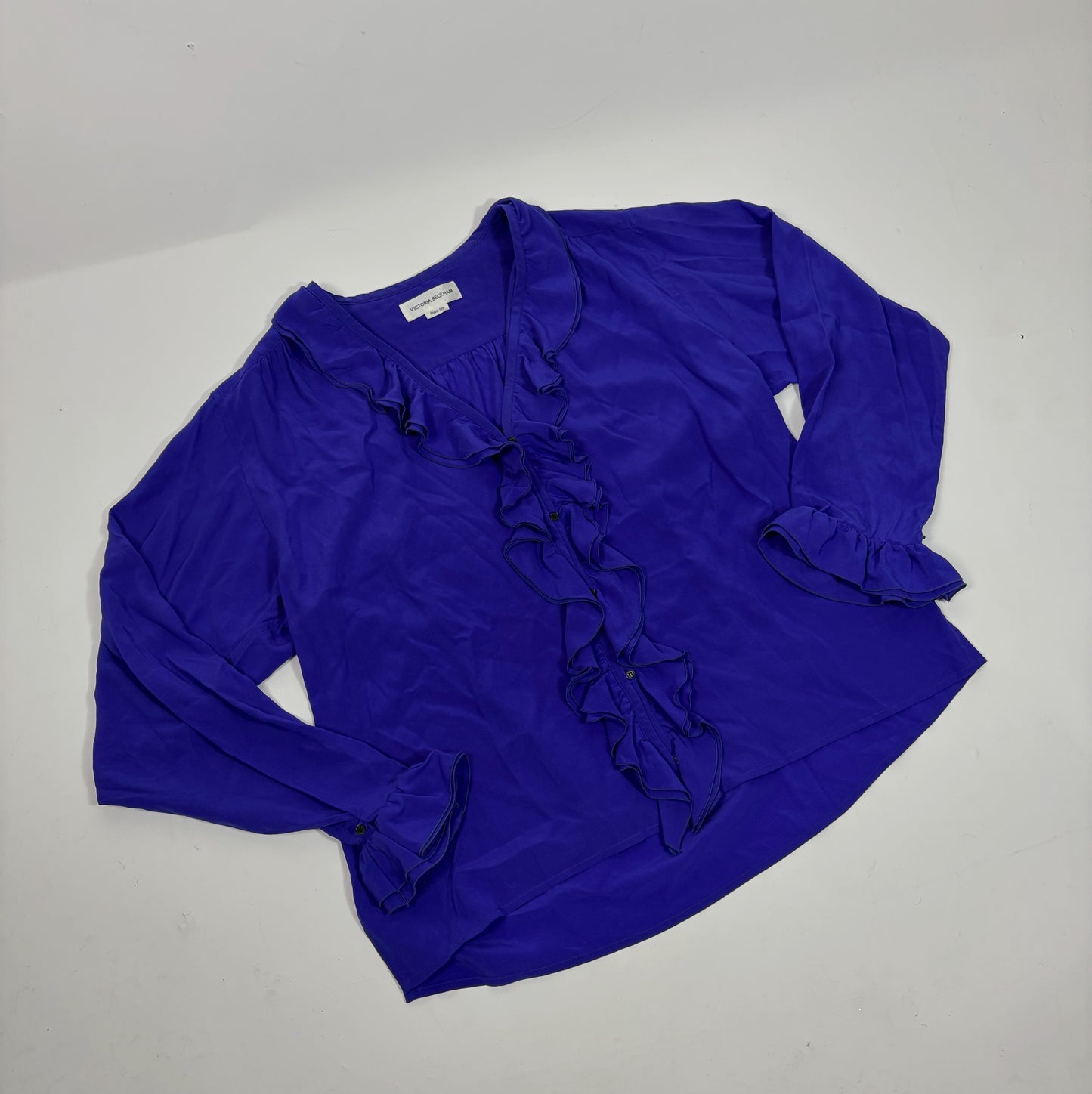 Victoria Beckham Purple Silk Blouse