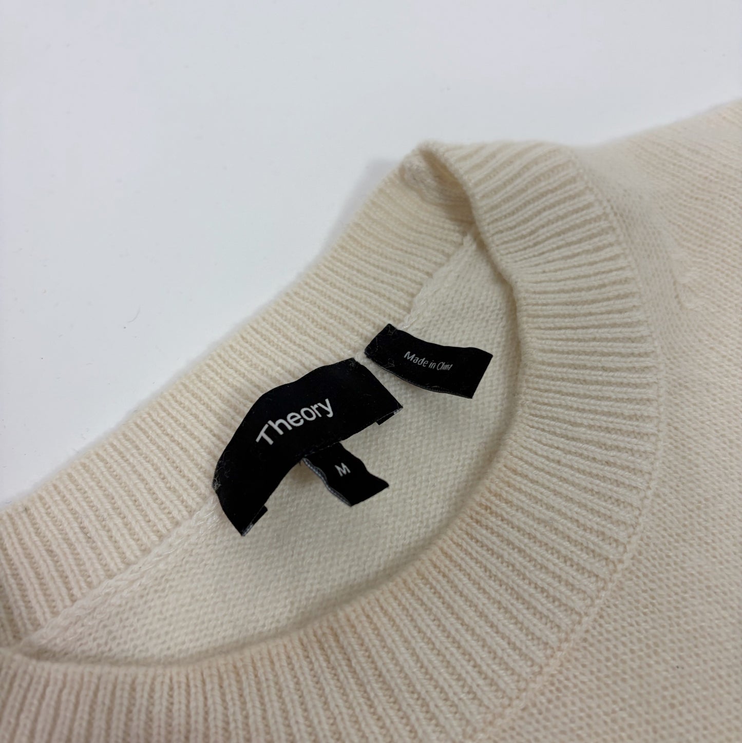 Theory Short Sleeve Cream Jumper