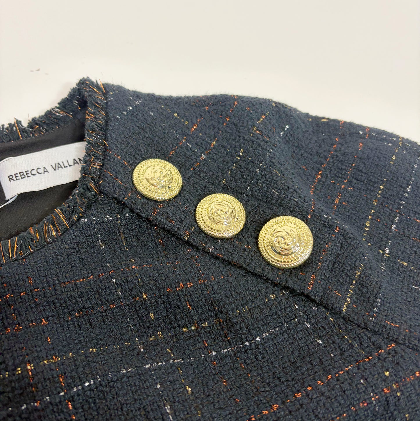 Rebecca Vallance Tweed Mini Dress