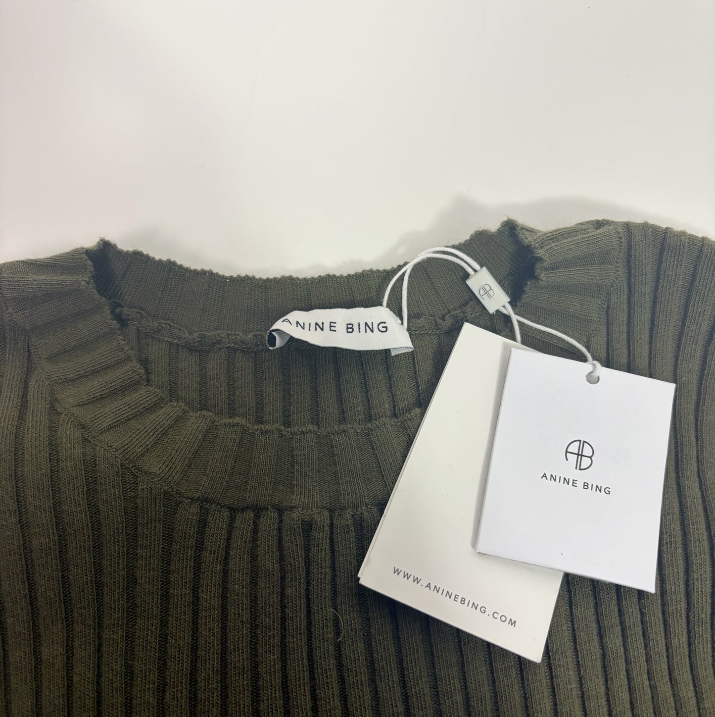 Anine Bing Green Knit Long Sleeve