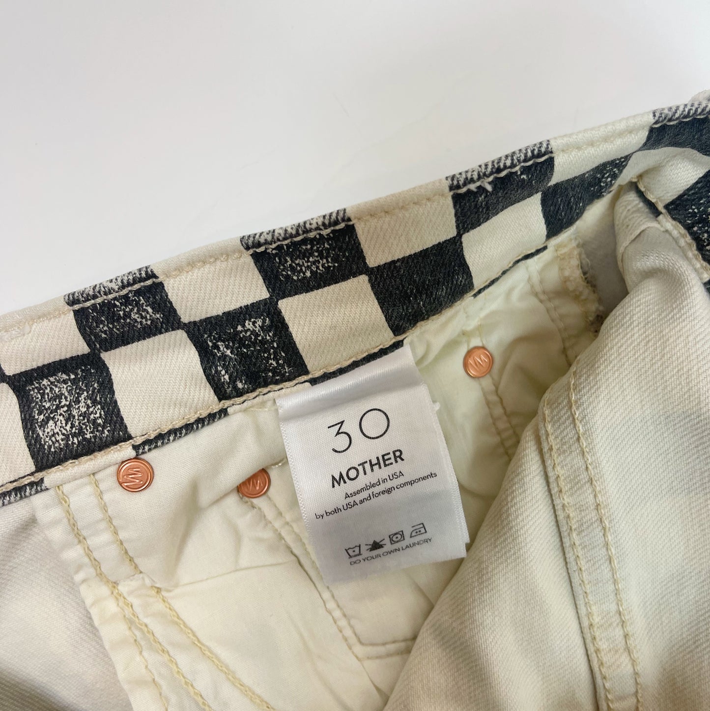 MOTHER Checkerboard Jeans