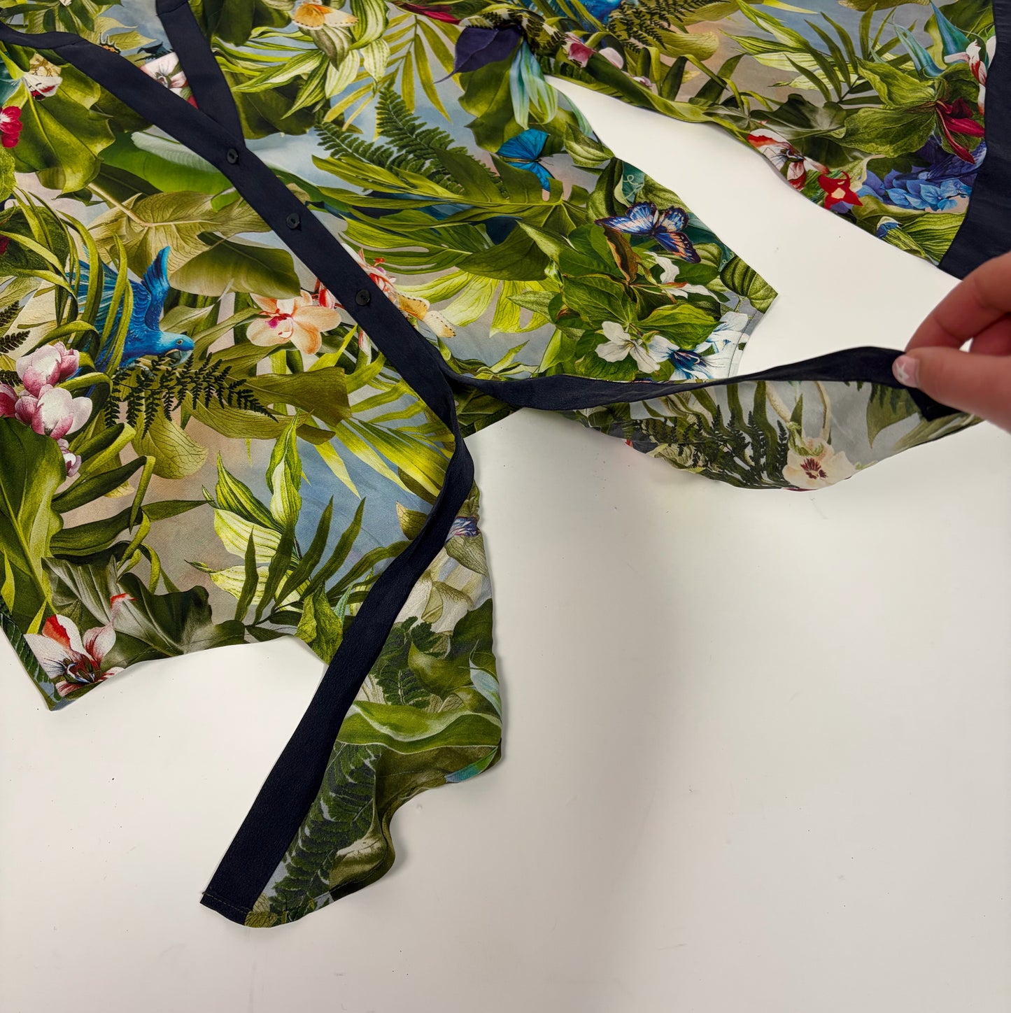 L'Agence Tropical Print Blouse