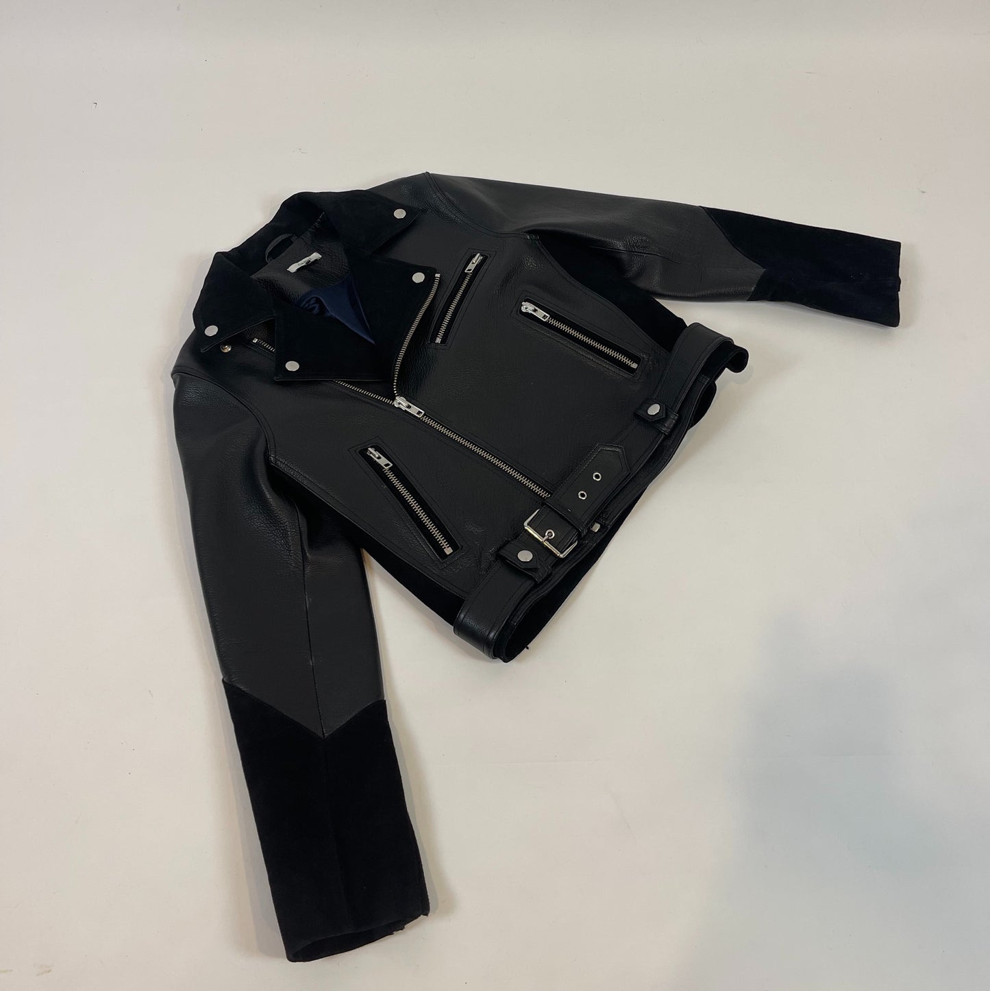 Ganni Leather And Suede Biker Jacket