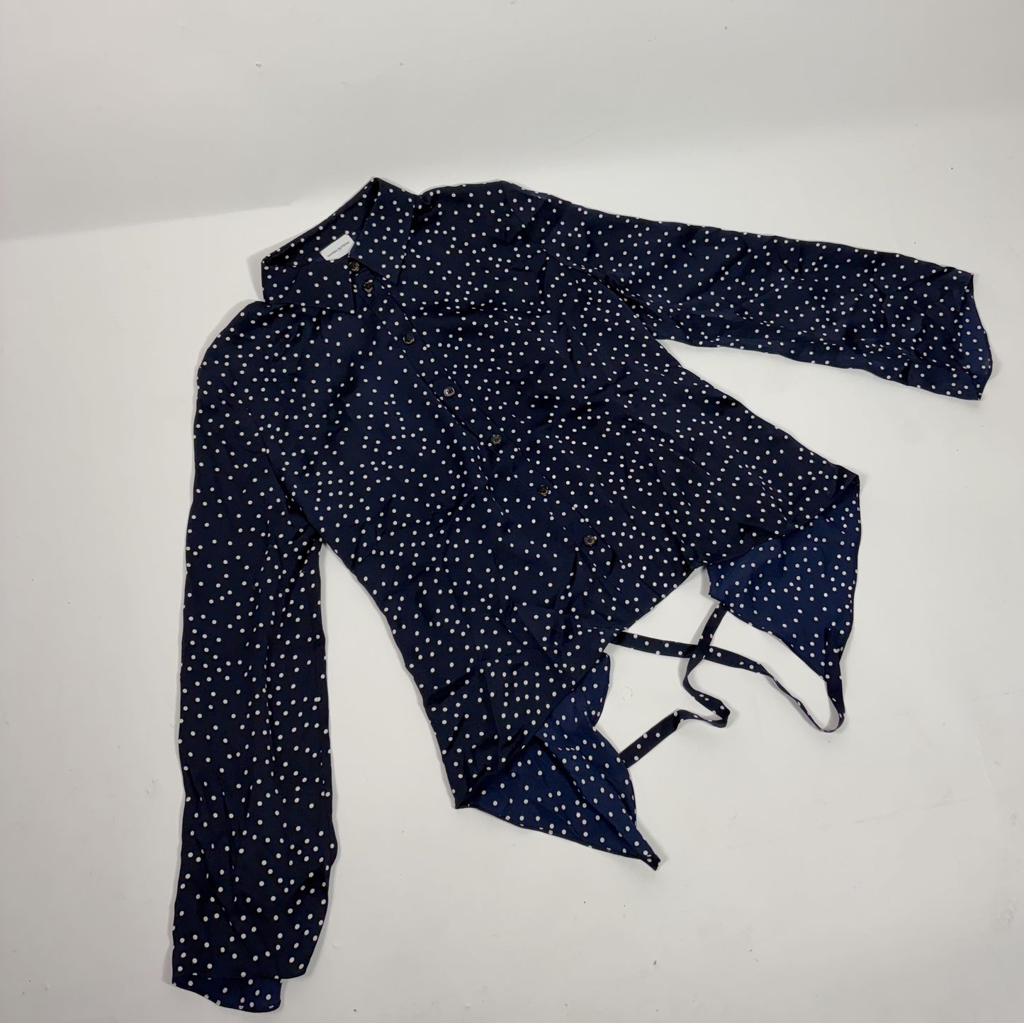 Magda Butrym Navy Polka Dot Shirt