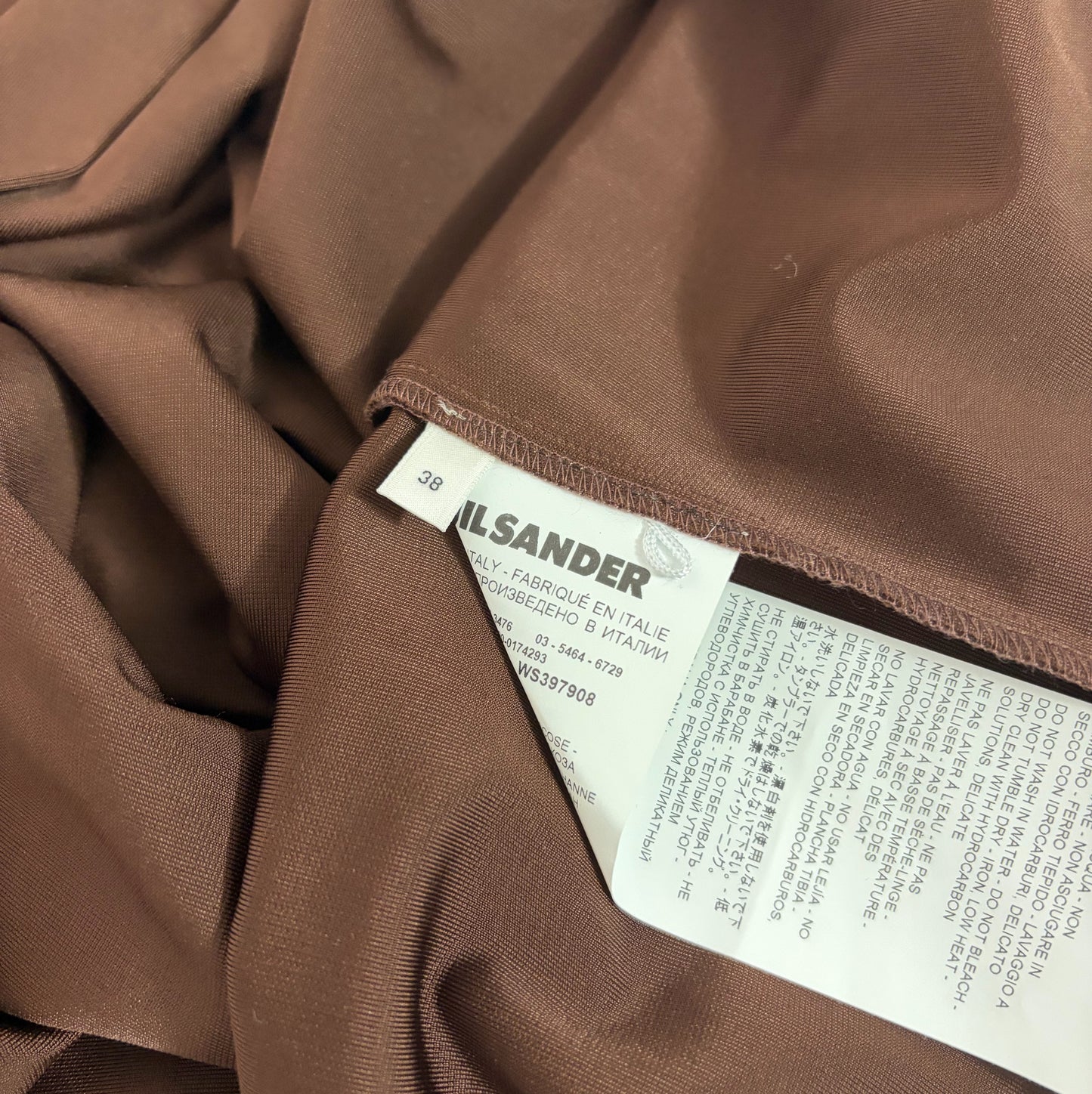 Jil Sander Brown Maxi Dress