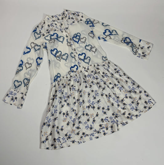 Sandro White and Blue Dress