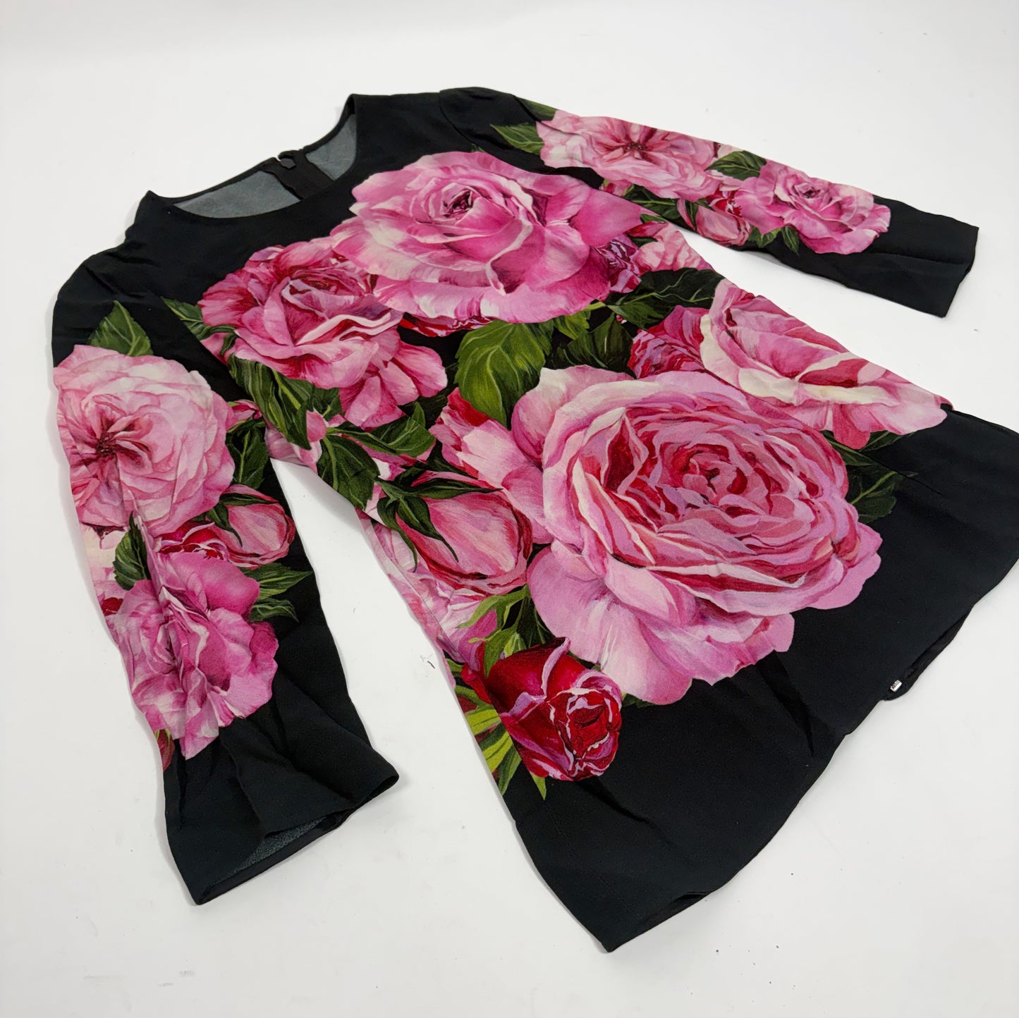 Dolce & Gabbana Rose 3/4 Sleeve Top