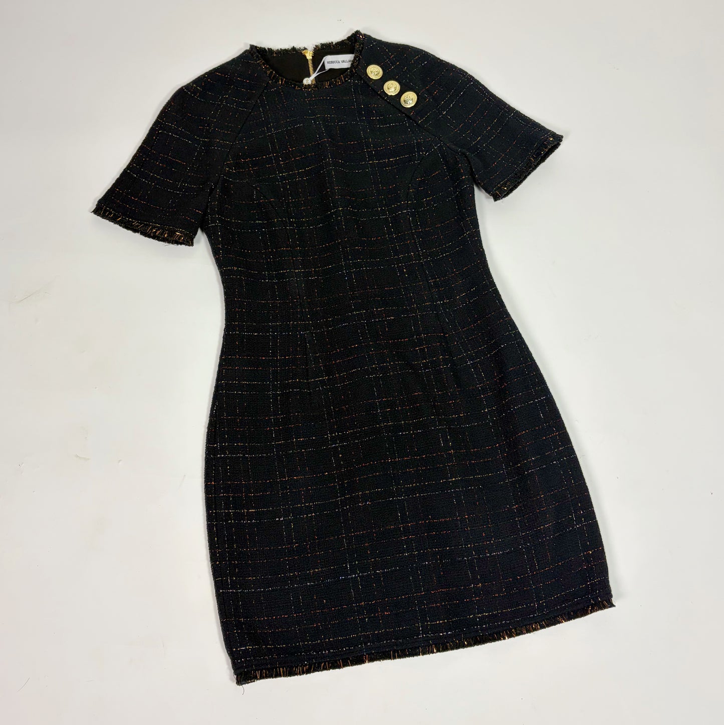 Rebecca Vallance Tweed Mini Dress