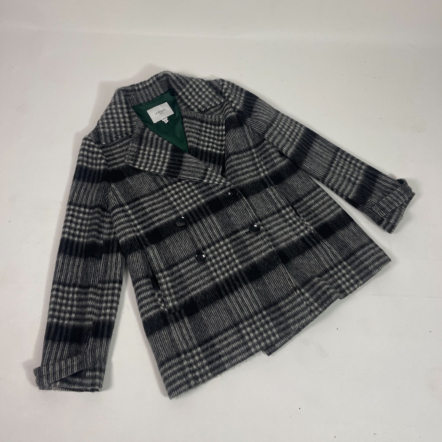 LK Bennett Grey Plaid Jacket