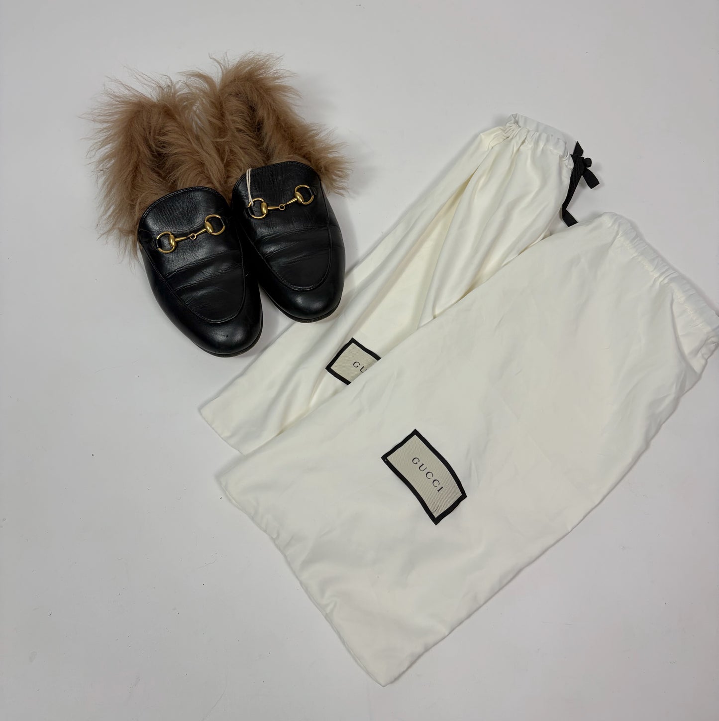 Gucci Fur Flats