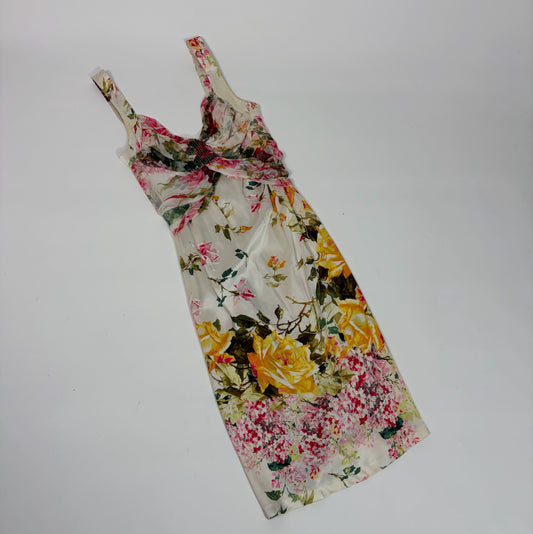Roberto Cavali Floral Mini Dress ( Vintage )
