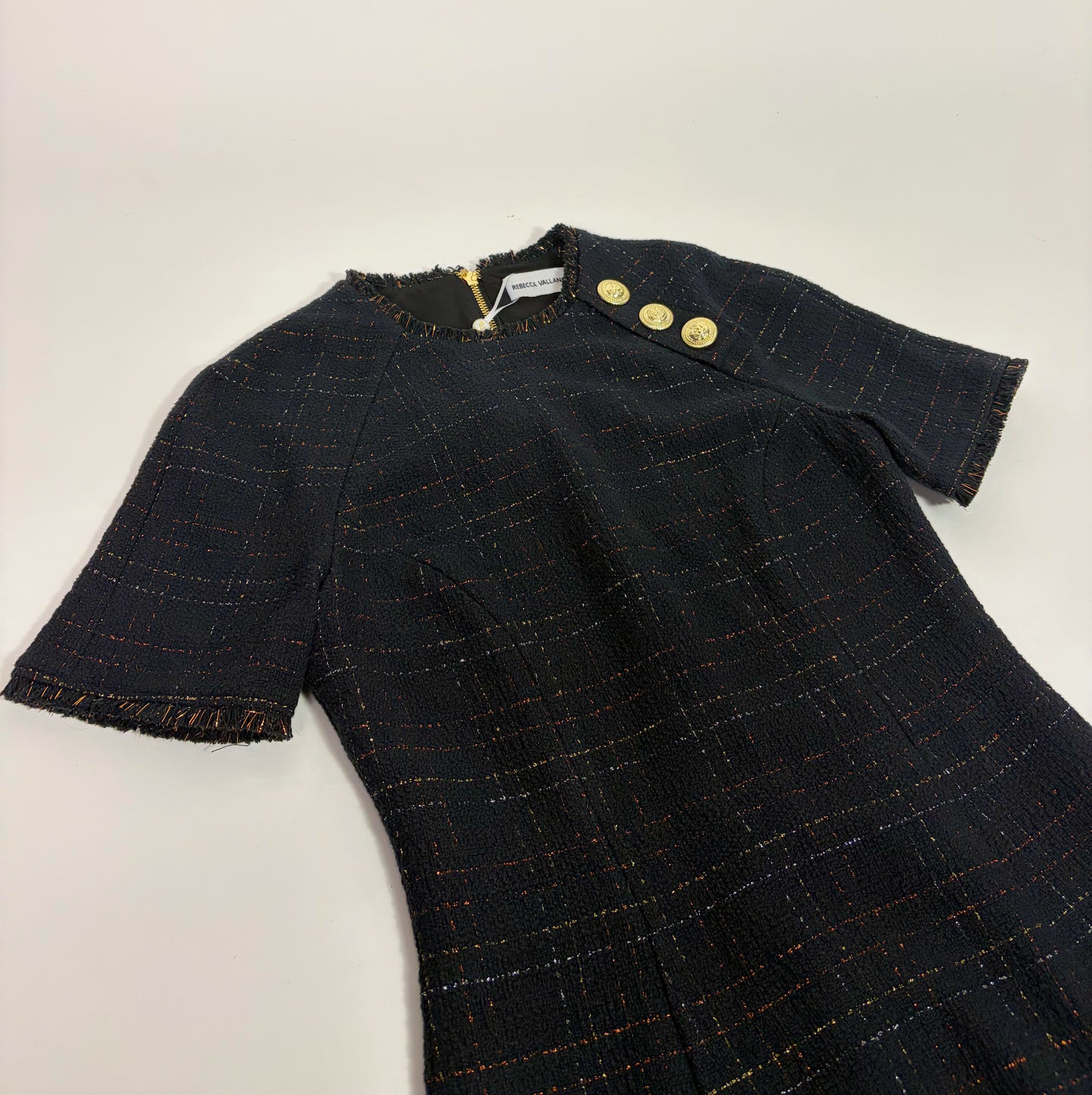 Rebecca Vallance Tweed Mini Dress
