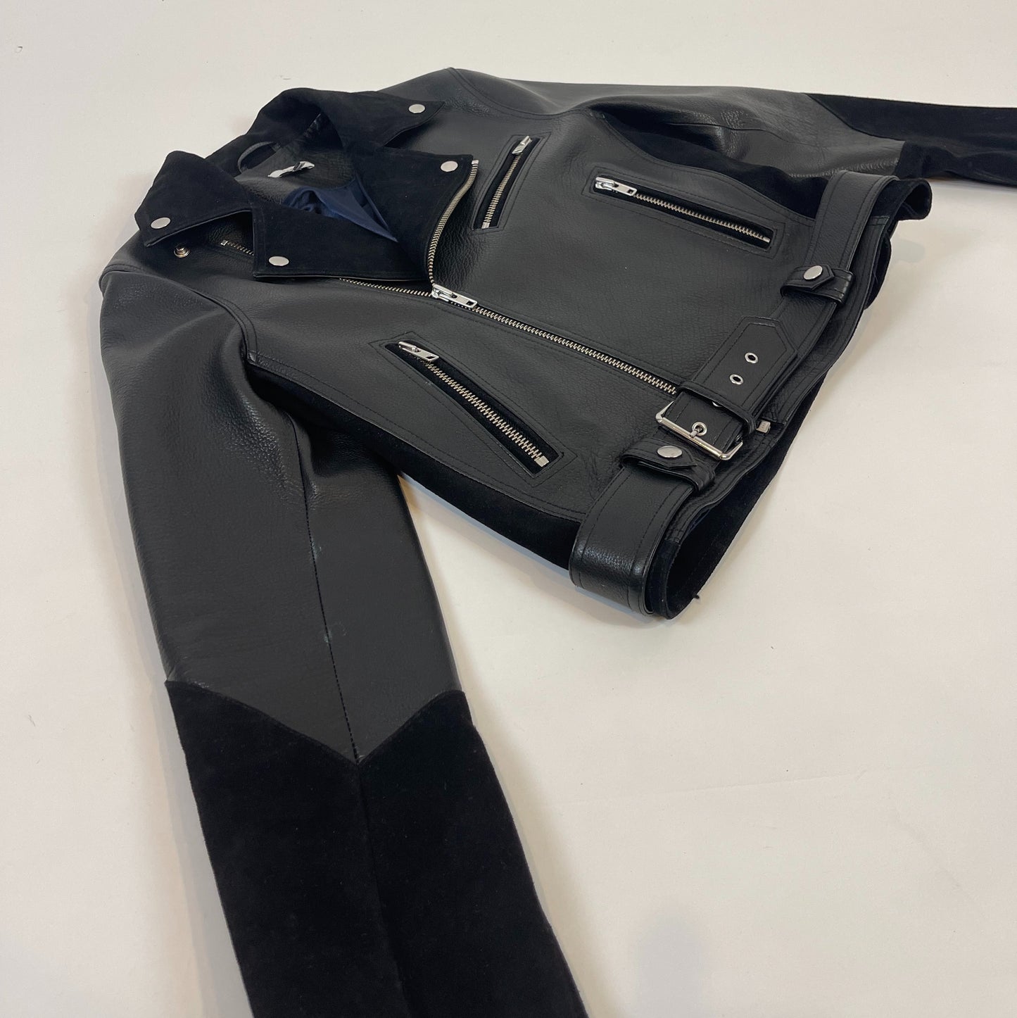 Ganni Leather And Suede Biker Jacket