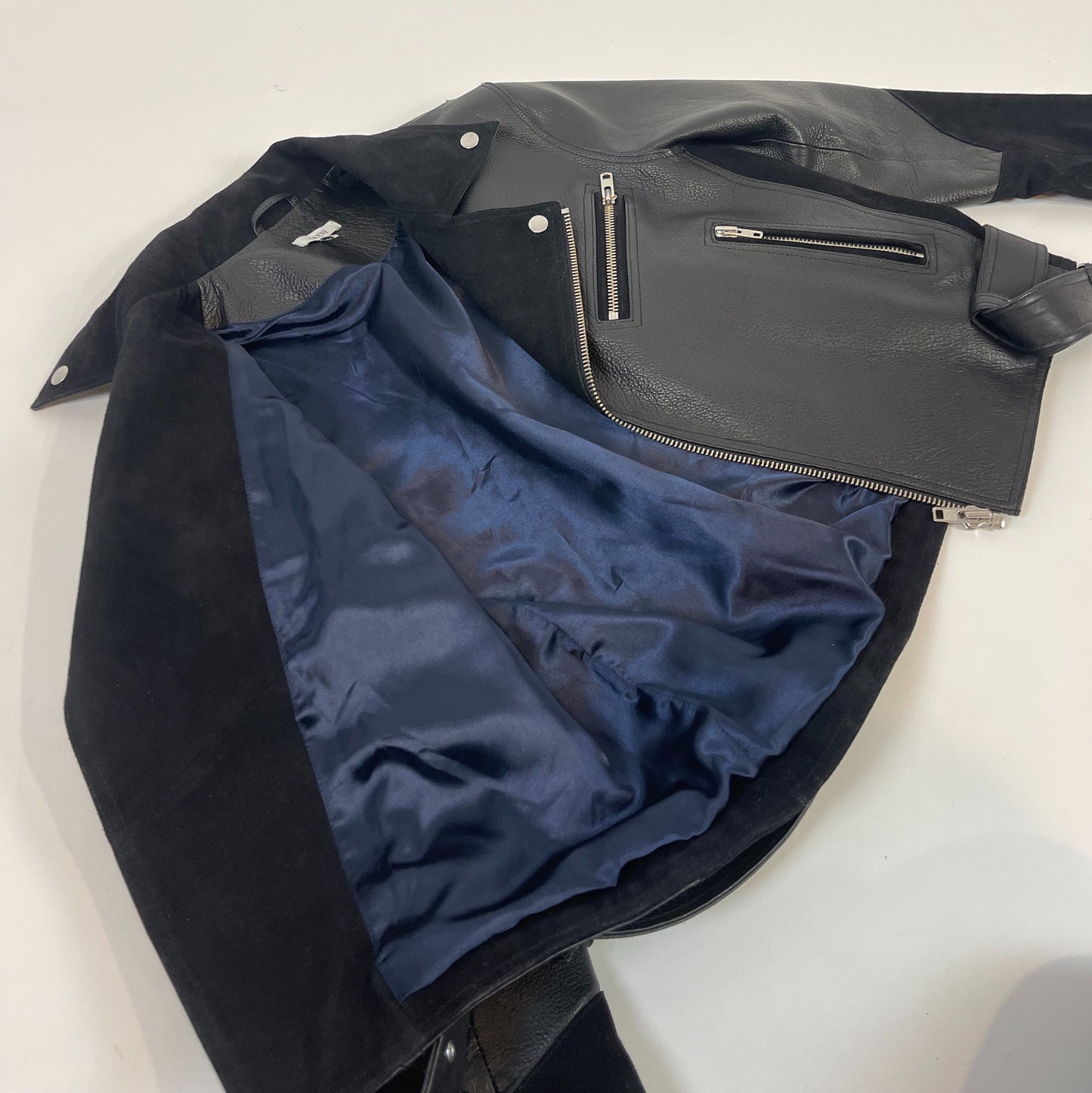 Ganni Leather And Suede Biker Jacket