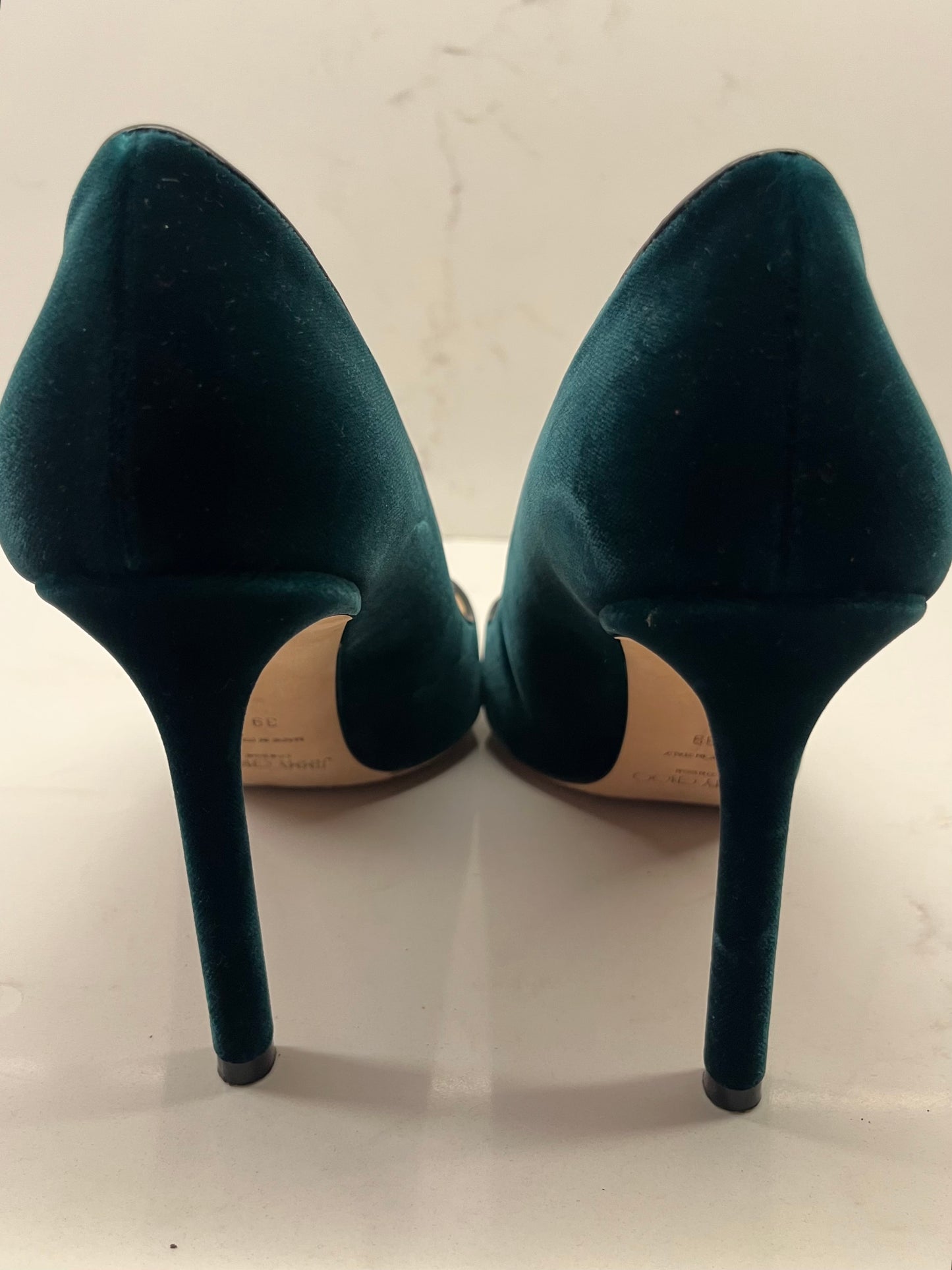 Jimmy Choo green velvet courts size 39