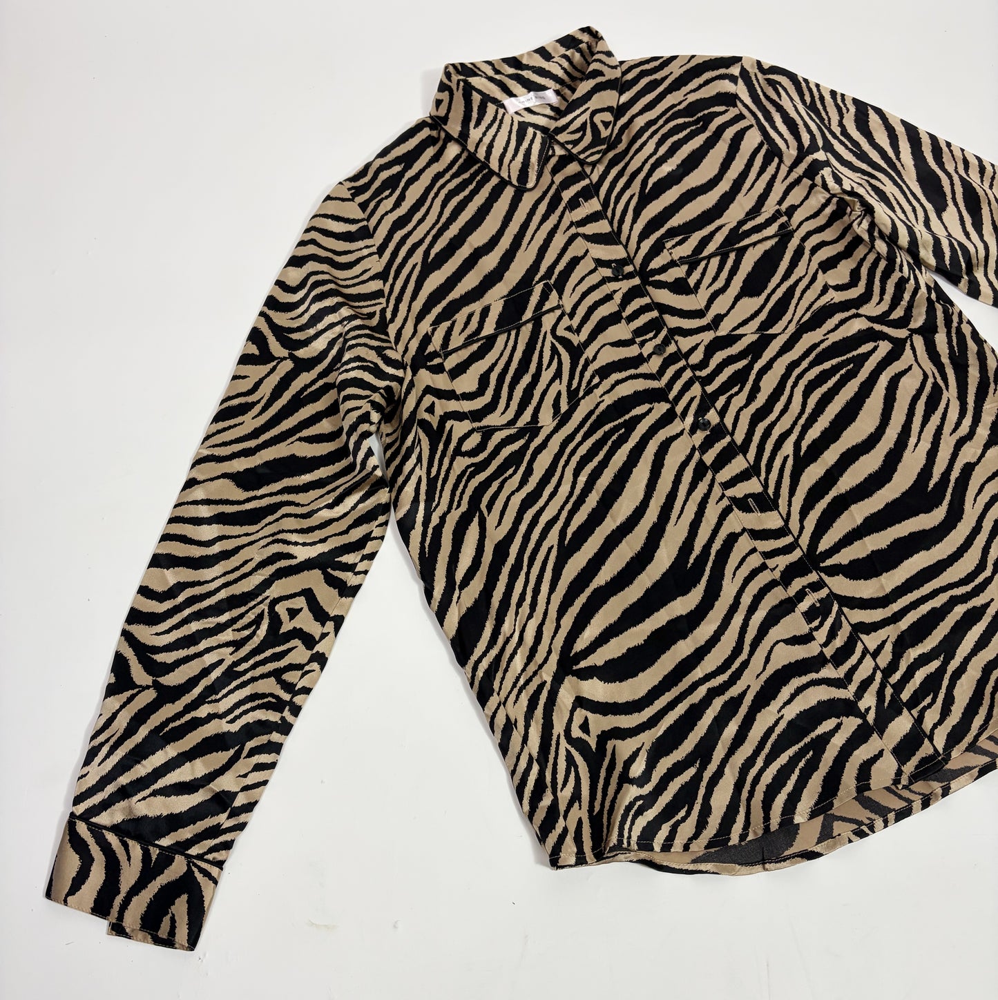 Anine Bing Tiger Print Silk Shirt