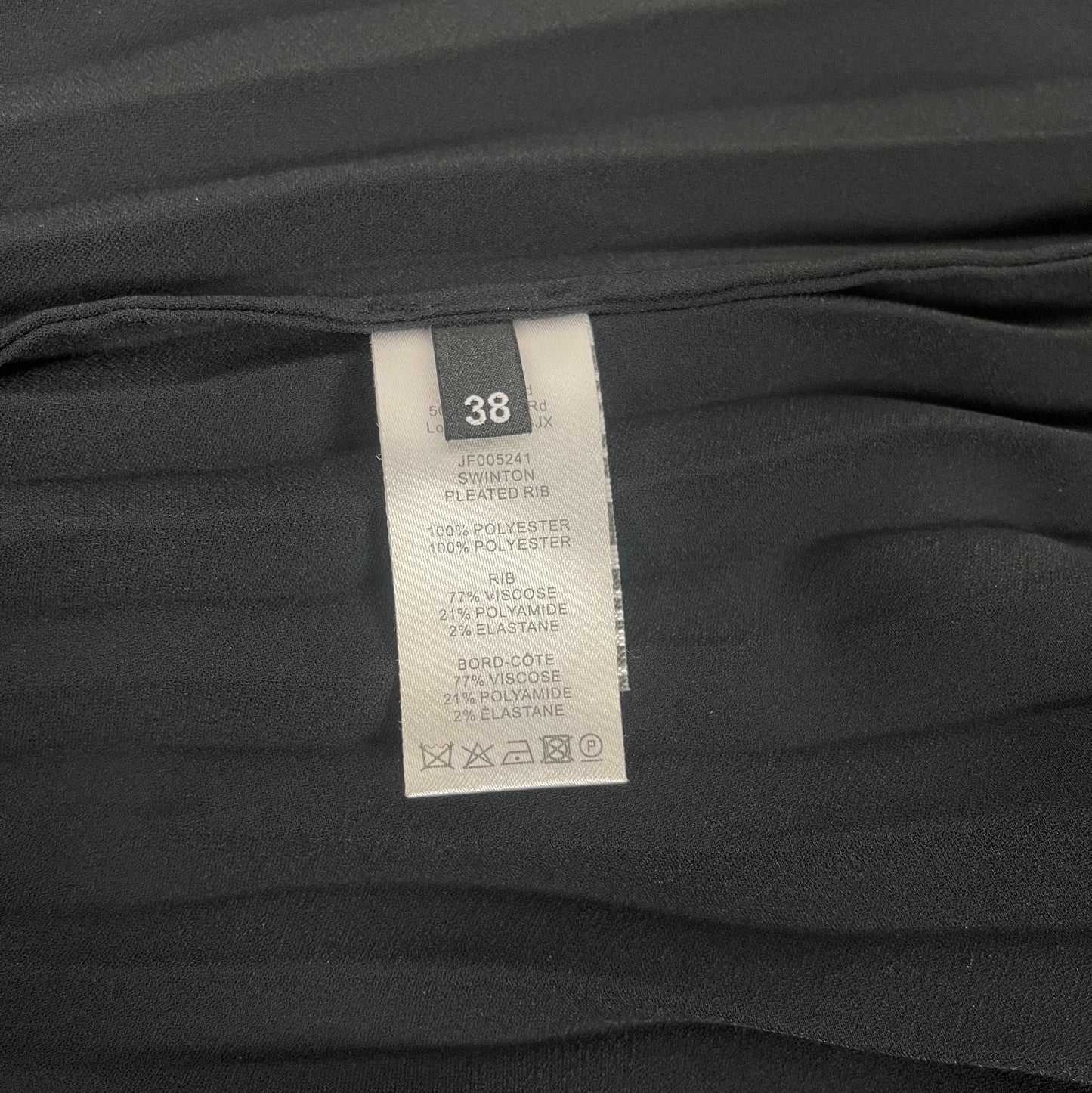 JOSEPH Black Pleated Maxi Skirt