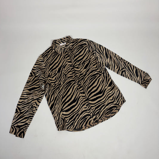 Anine Bing Tiger Print Silk Shirt