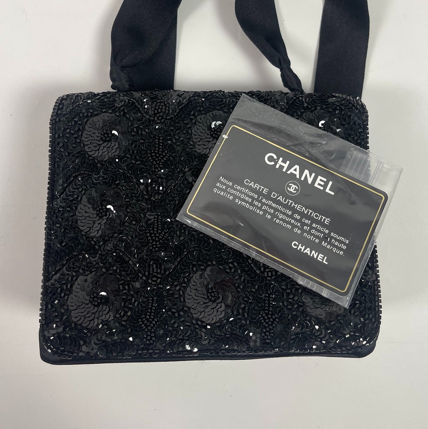 Chanel Black Sequin Handbag
