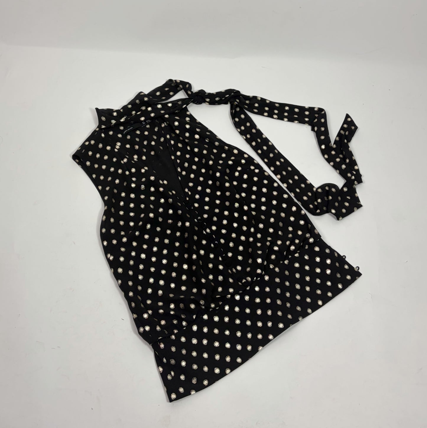 Karen Millen Neck Tie Short Sleeve Top