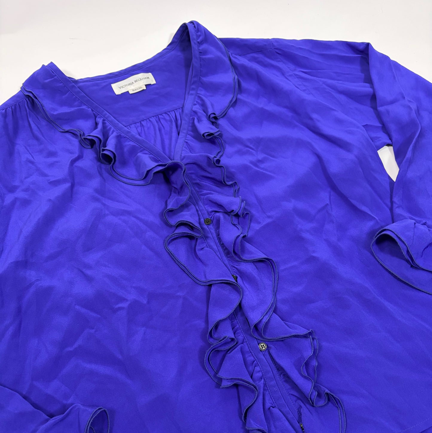 Victoria Beckham Purple Silk Blouse