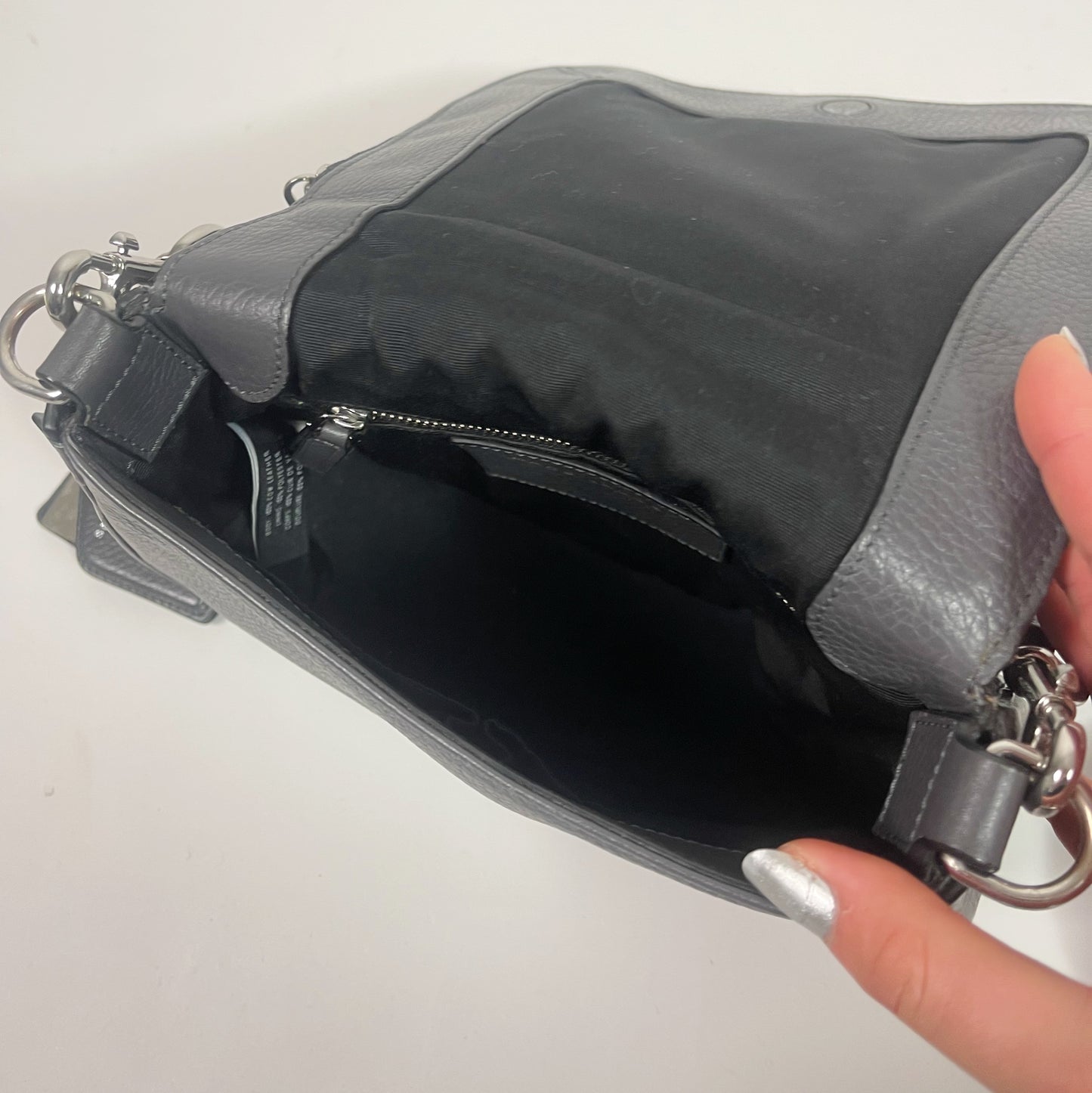 Marc Jacobs Grey Nomad Small Saddle Bag