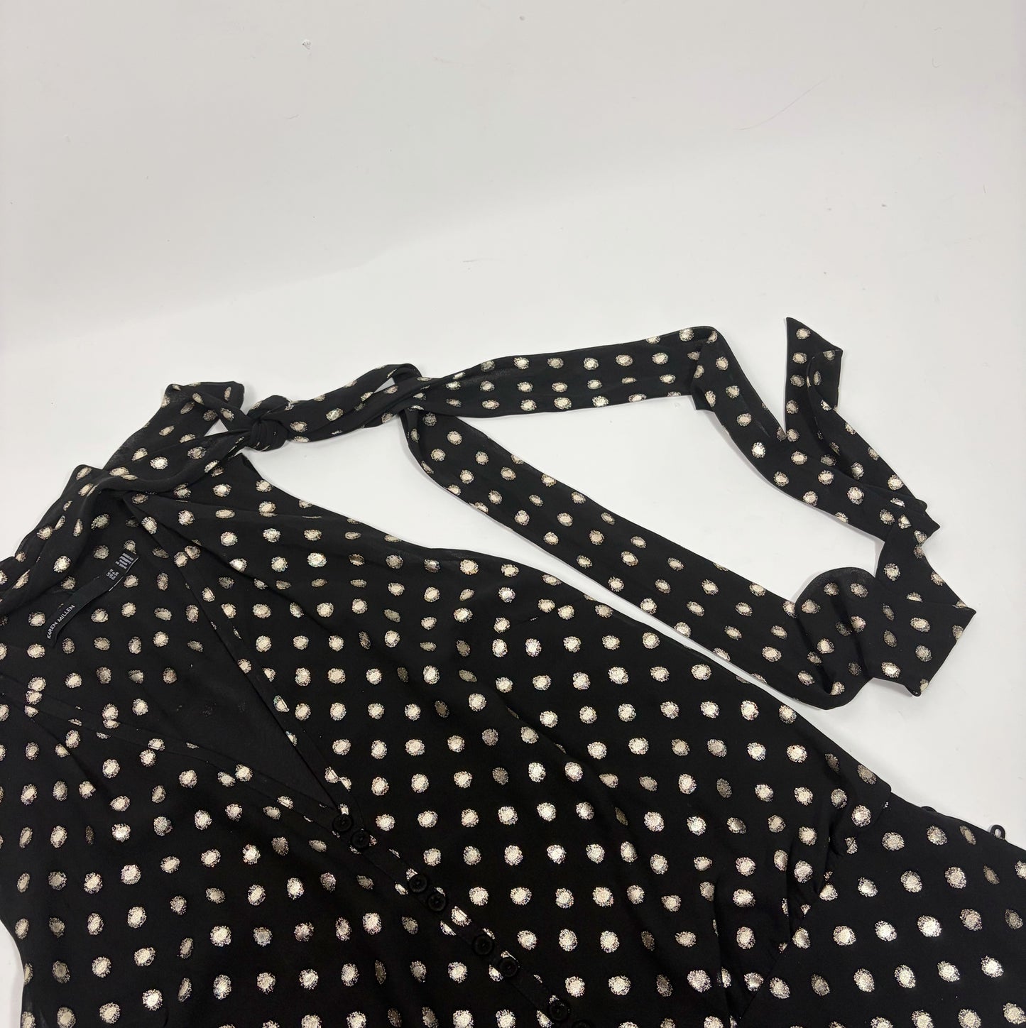 Karen Millen Neck Tie Short Sleeve Top