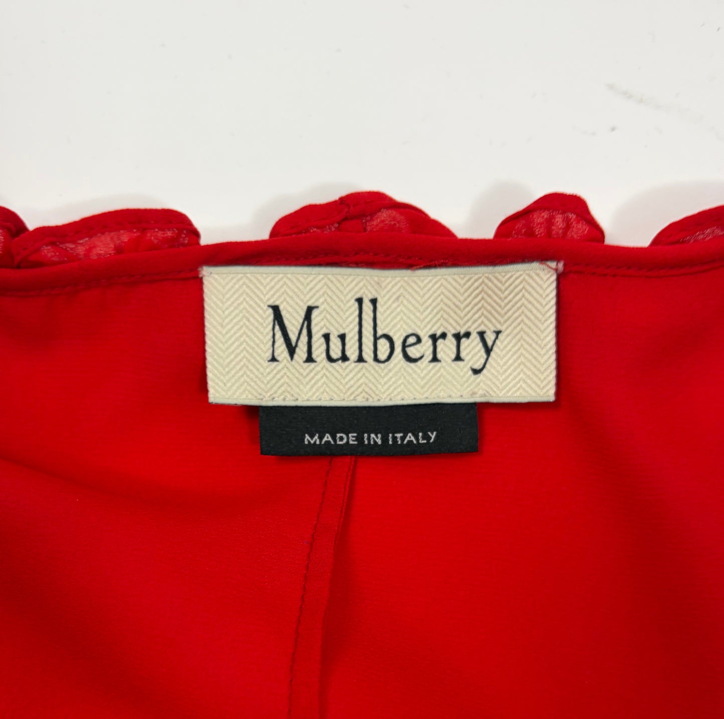 Mulberry Red Ruffle Blouse