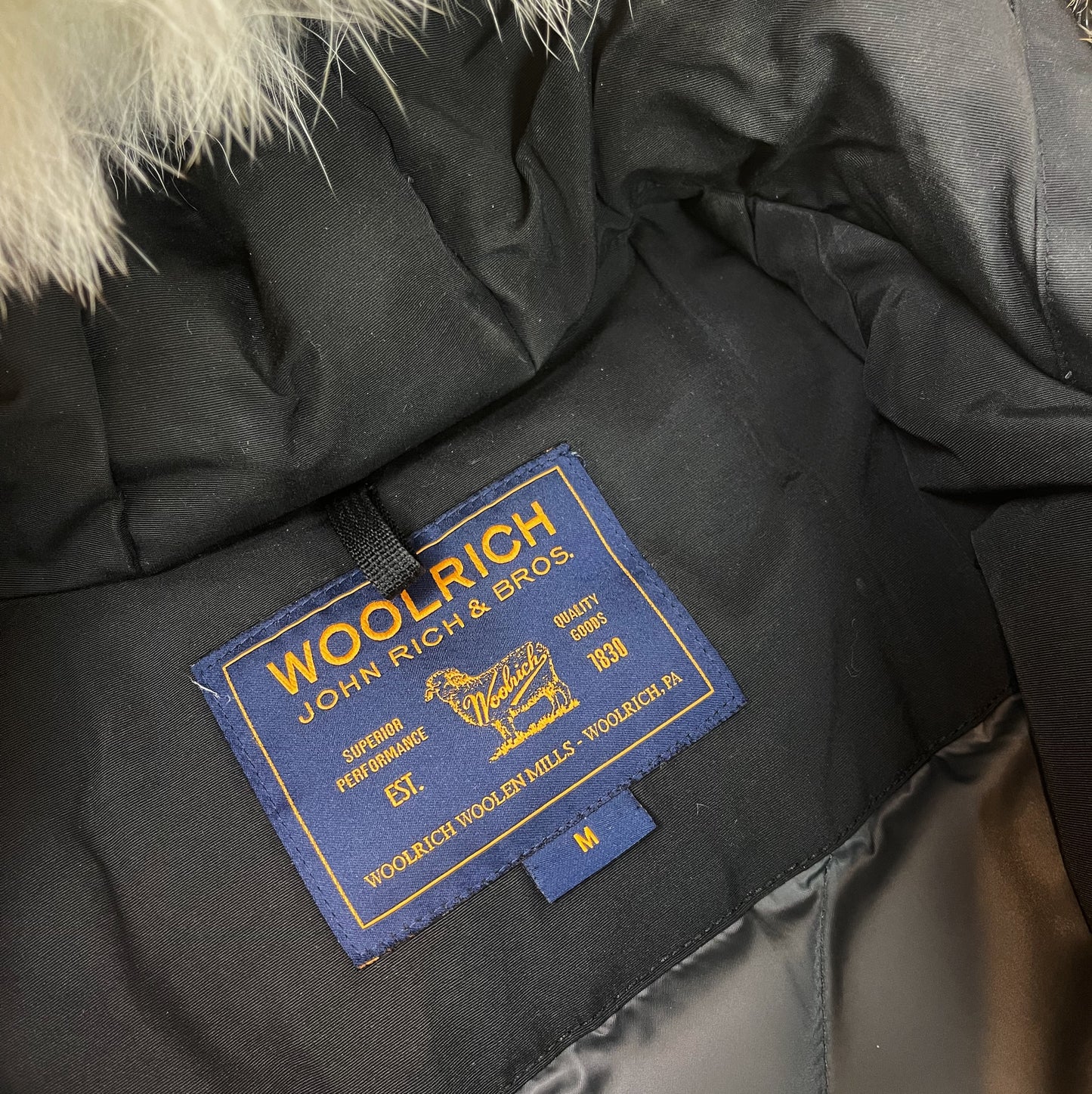 Black Woolrich Parka