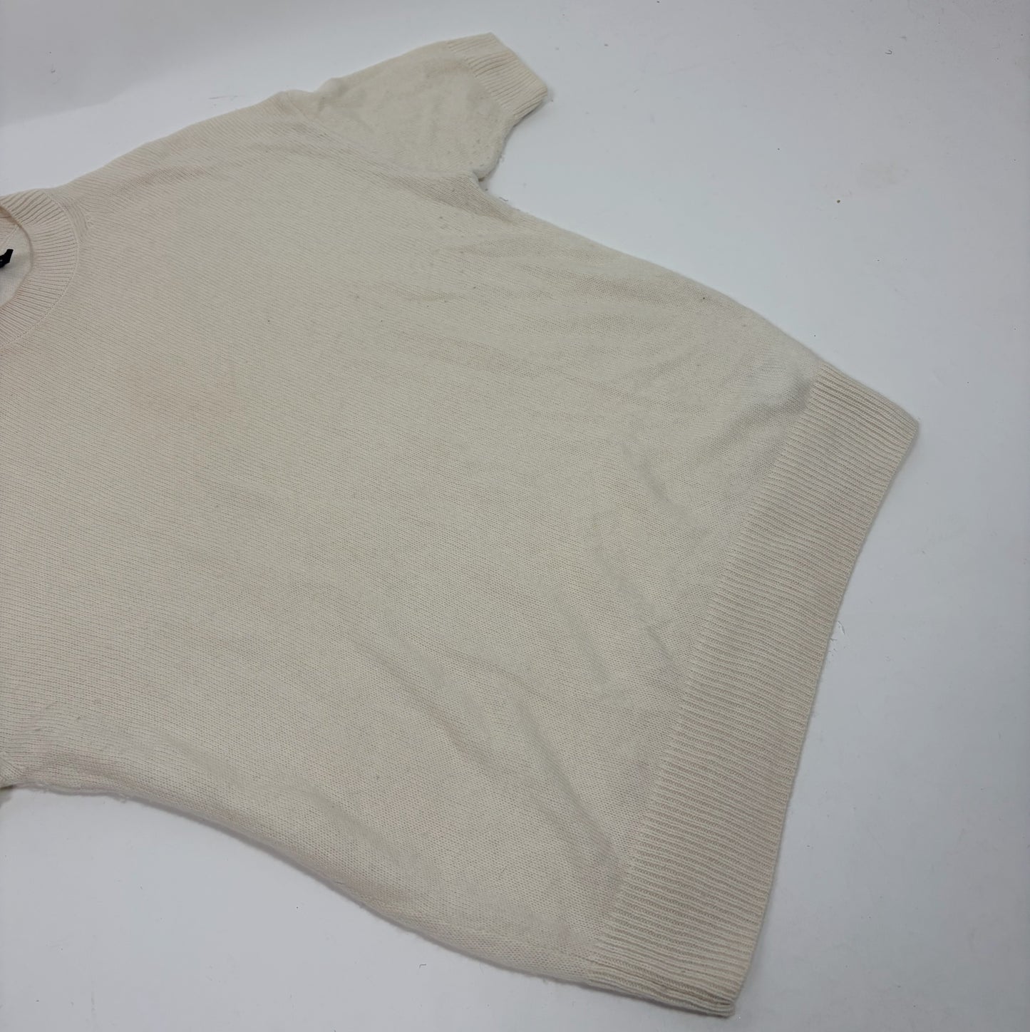 Theory Short Sleeve Cream Jumper