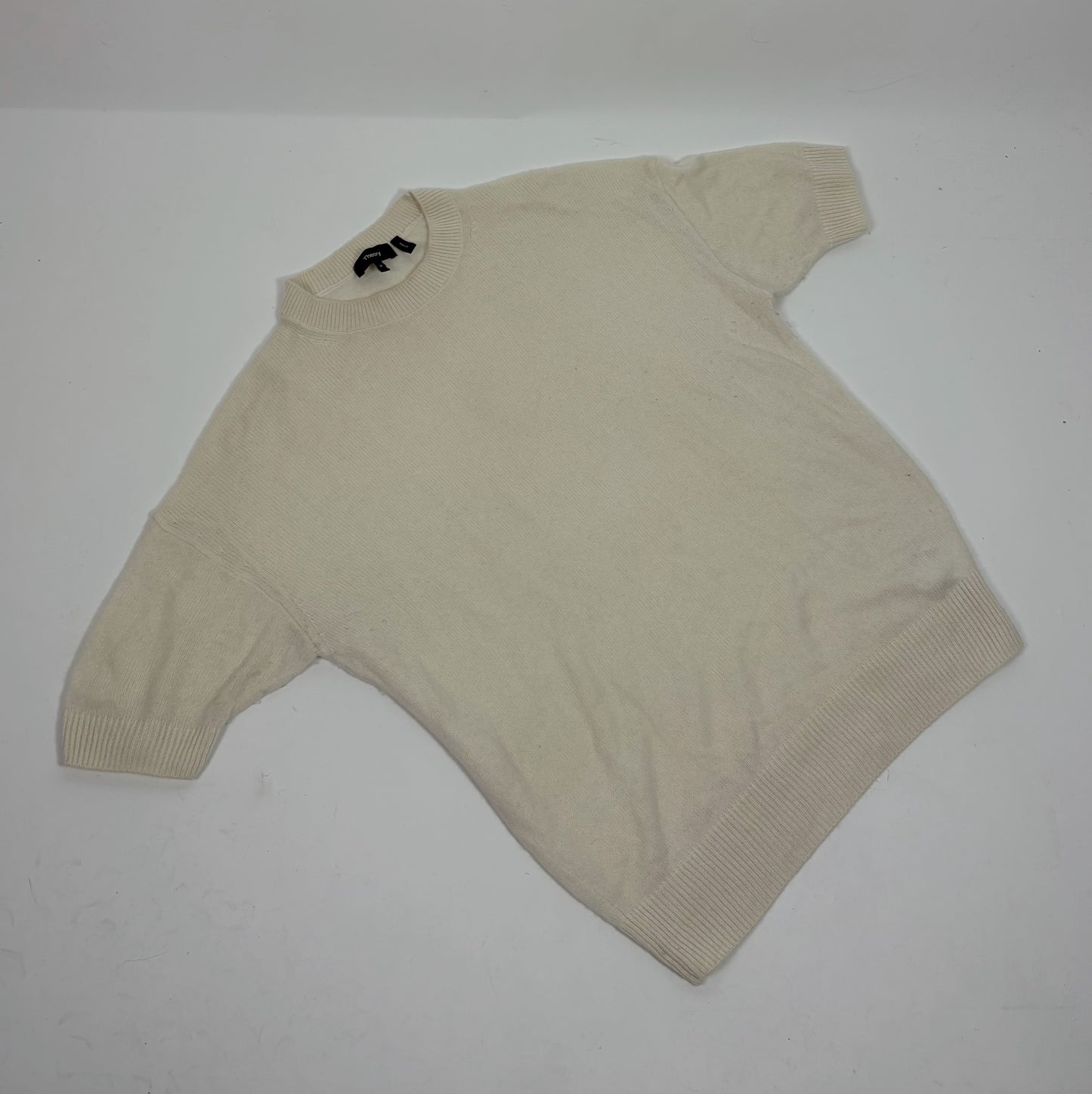 Theory Short Sleeve Cream Jumper
