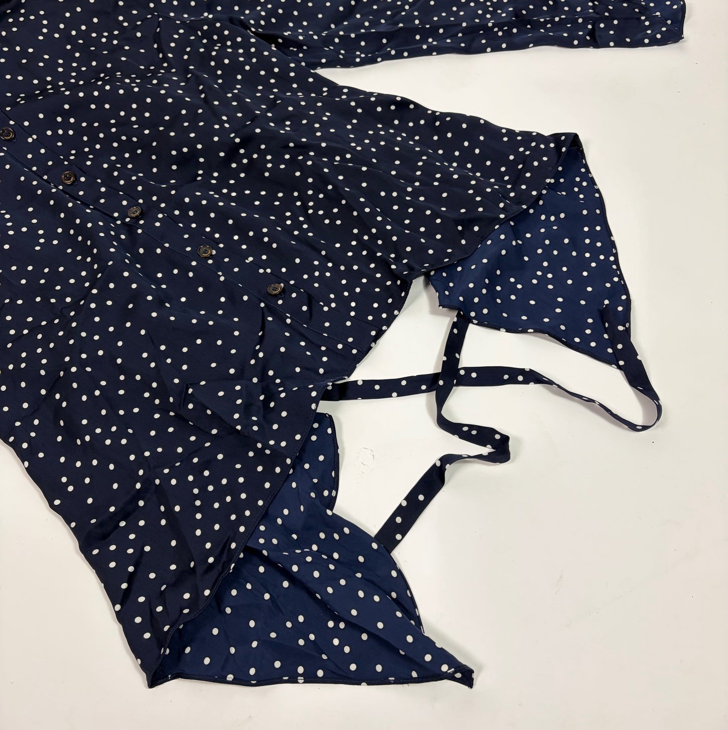 Magda Butrym Navy Polka Dot Shirt