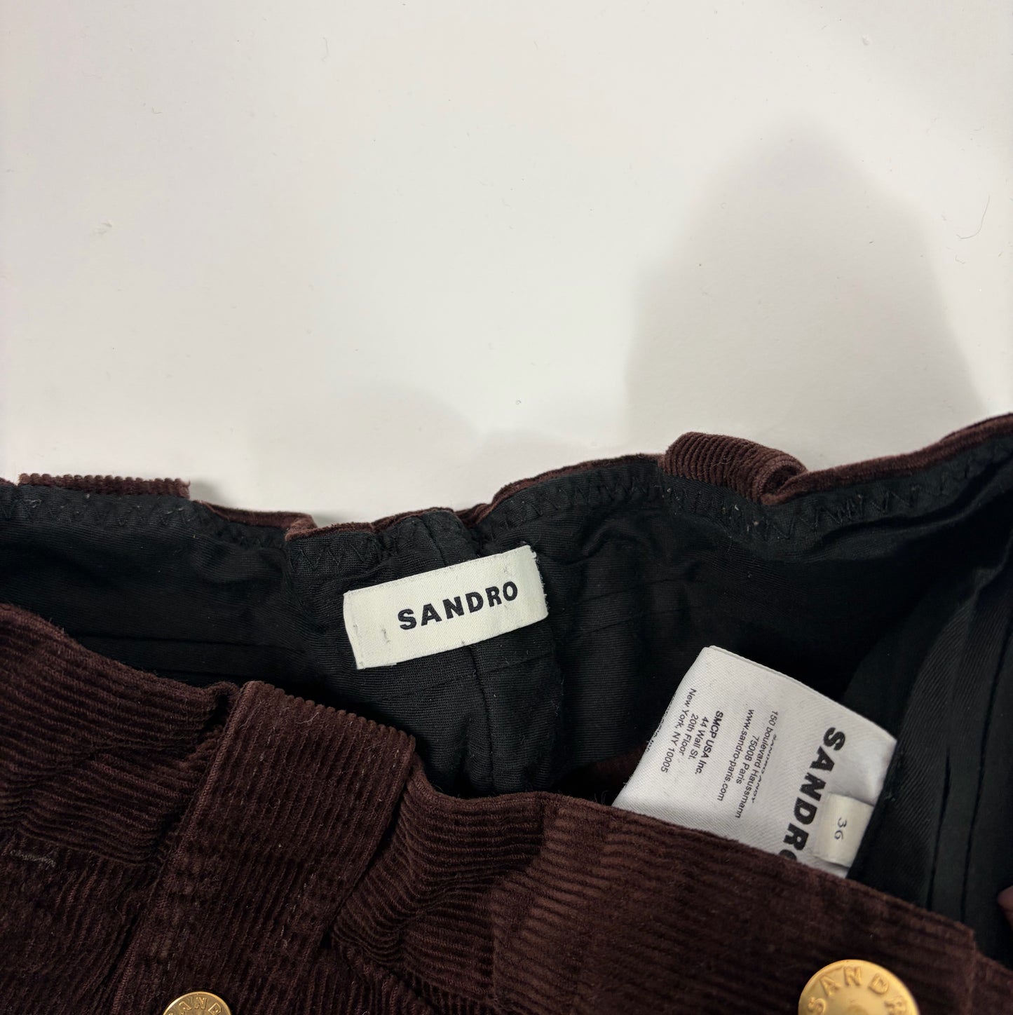 Sandro Brown Corduroy Trousers