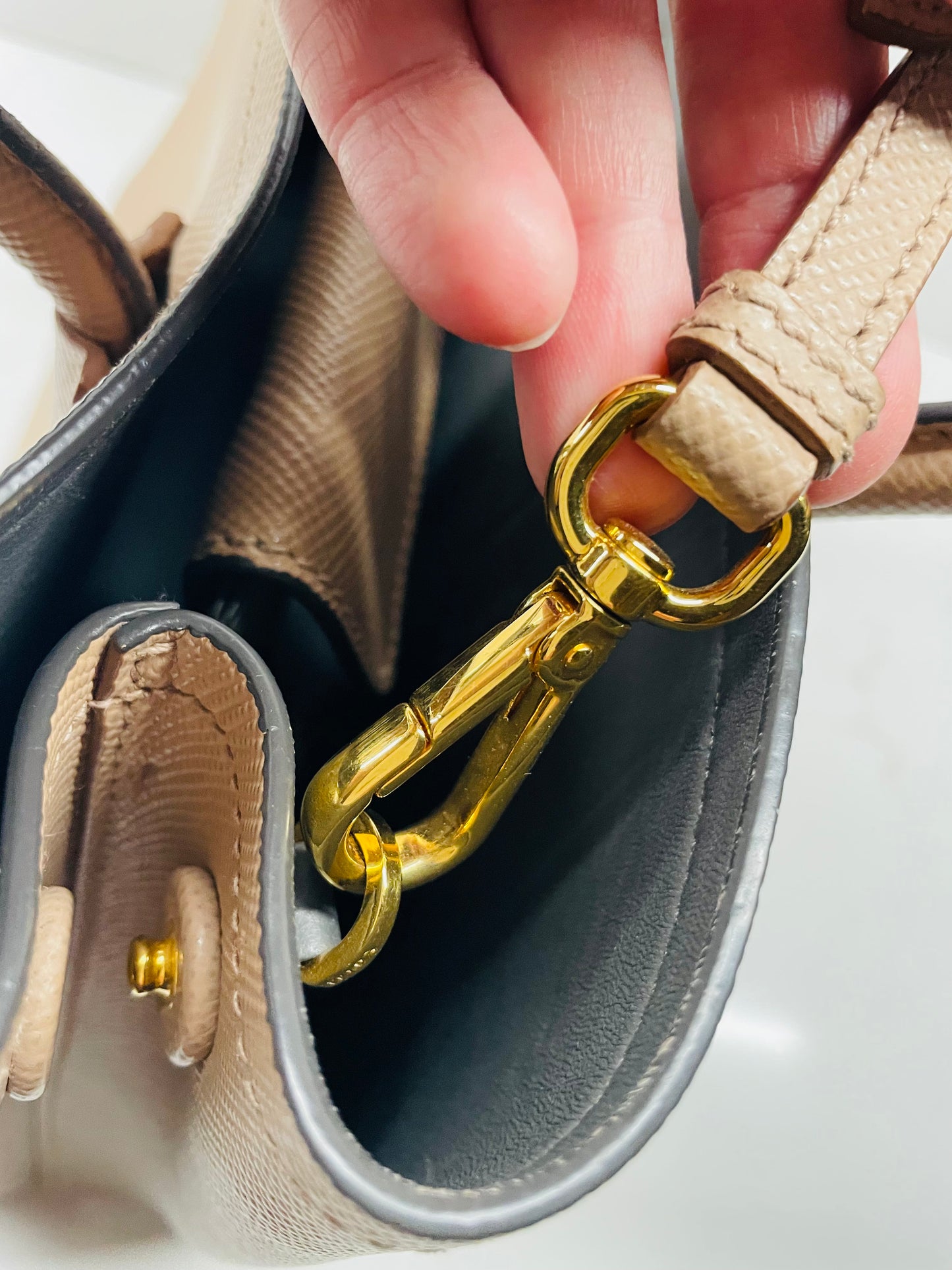 Prada double flap saffiano