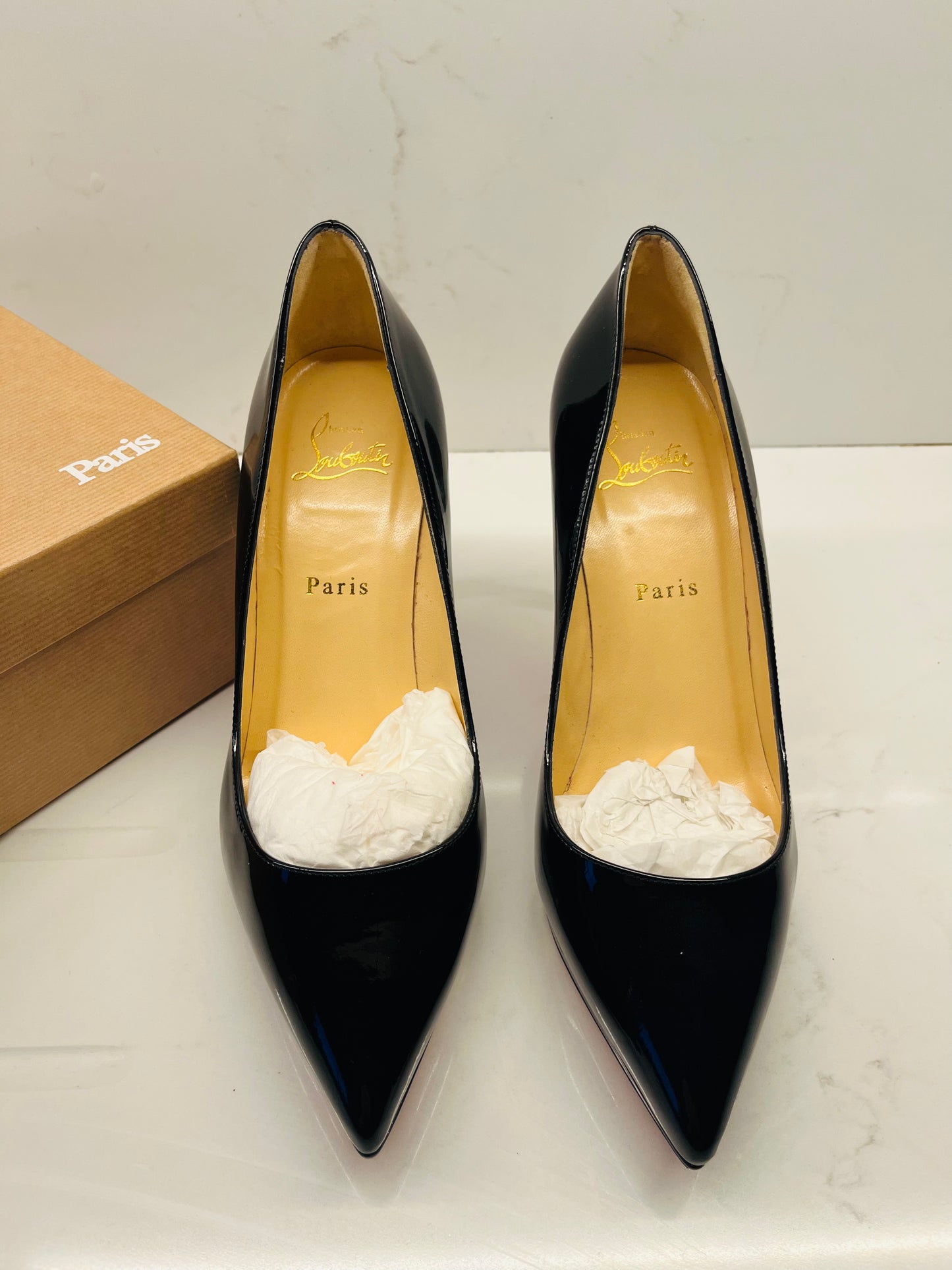 Christian Louboutin Pigalle patent 100 size 39.5