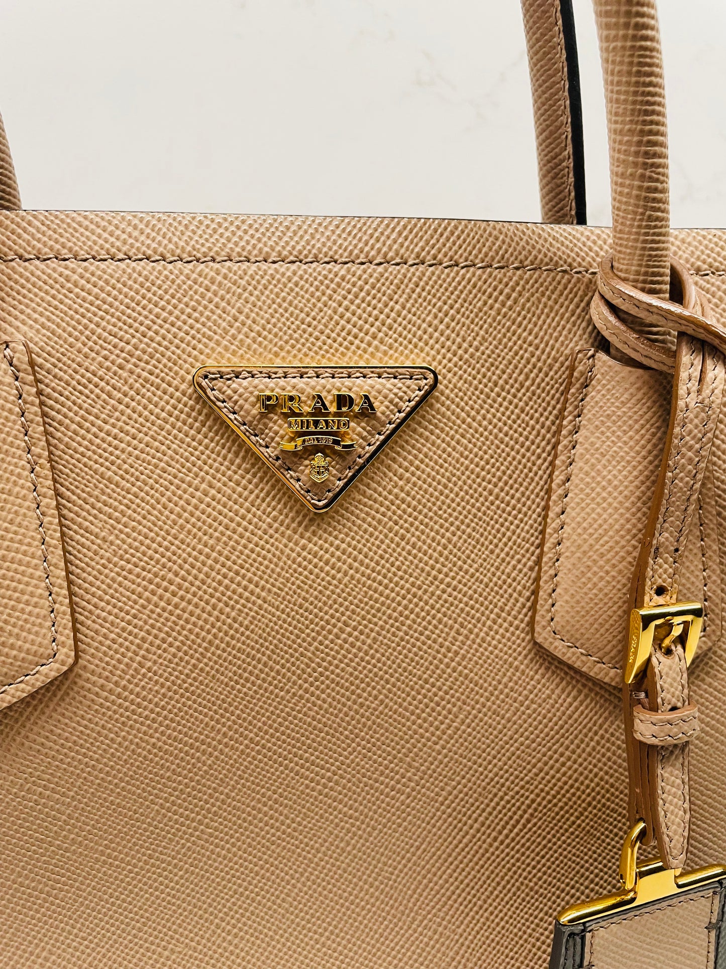 Prada double flap saffiano