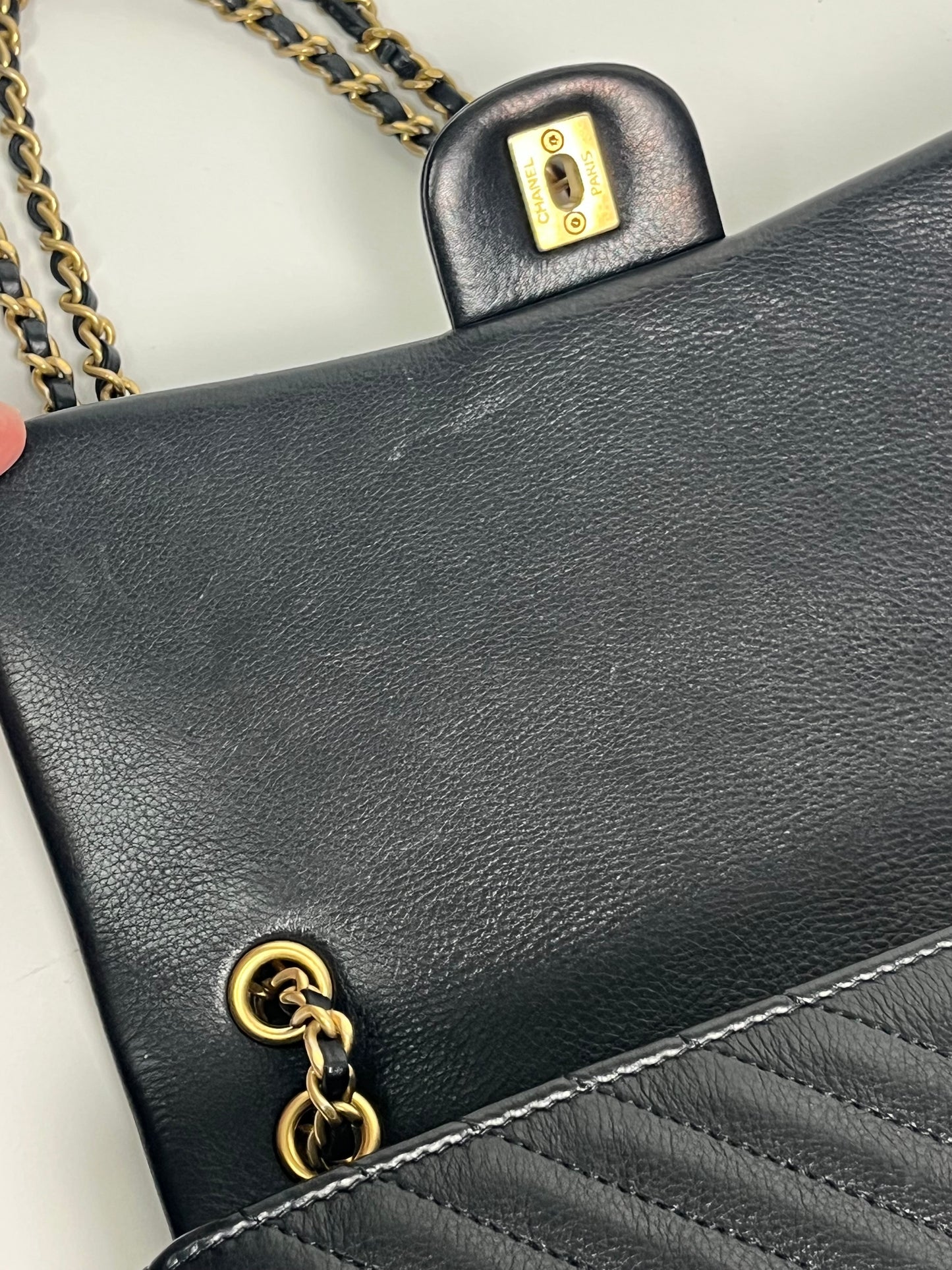 CHANEL rock the corner chevron flap.