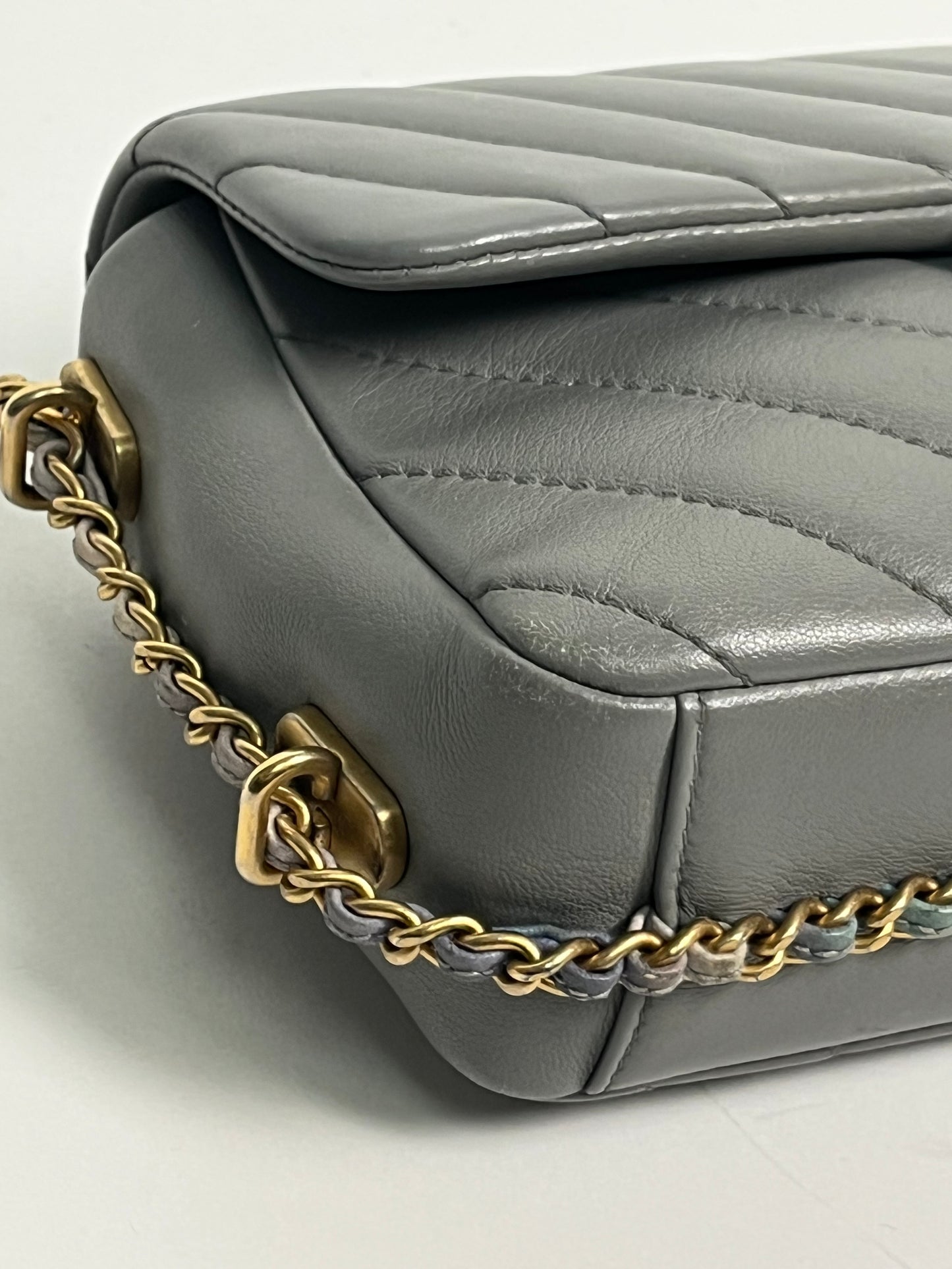 CHANEL Chain Around small rectangle chevron