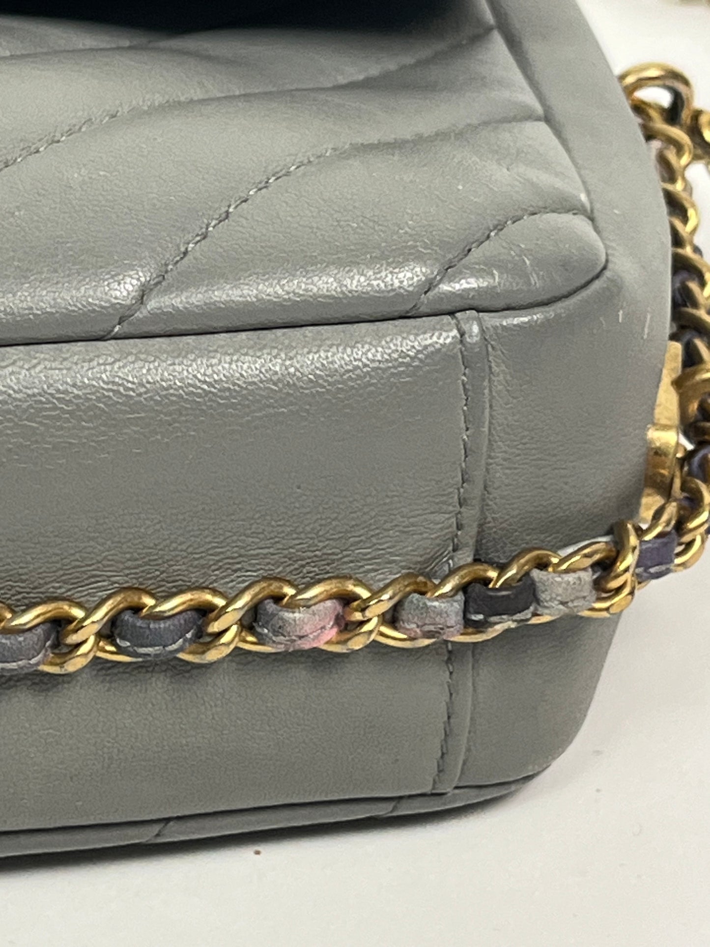 CHANEL Chain Around small rectangle chevron