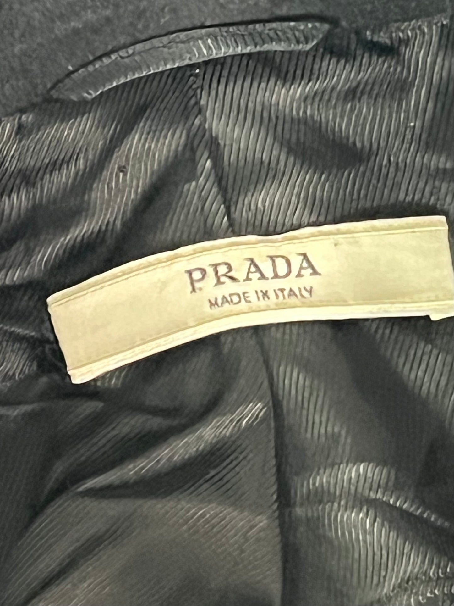 Prada black wool coat