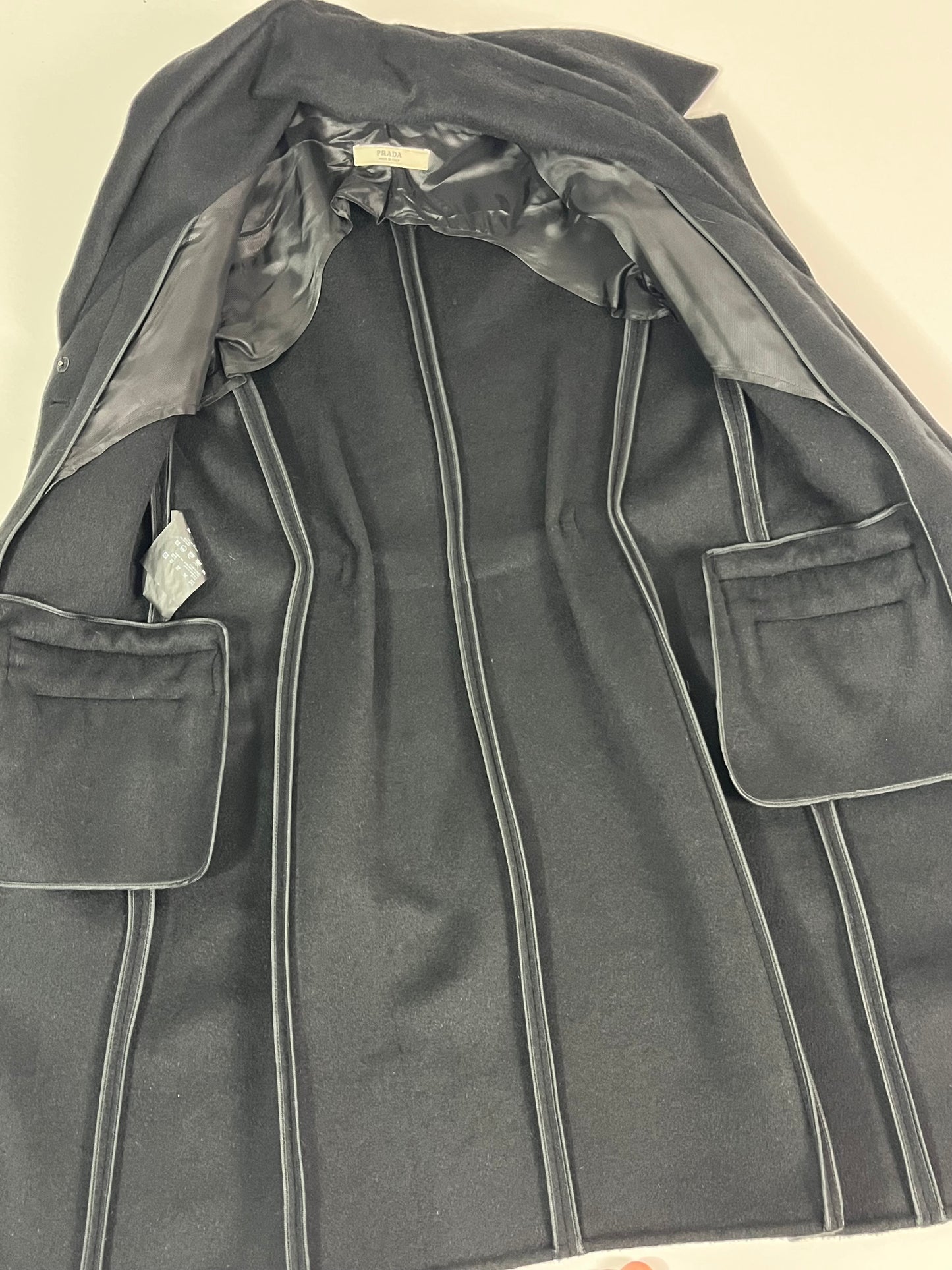 Prada black wool coat