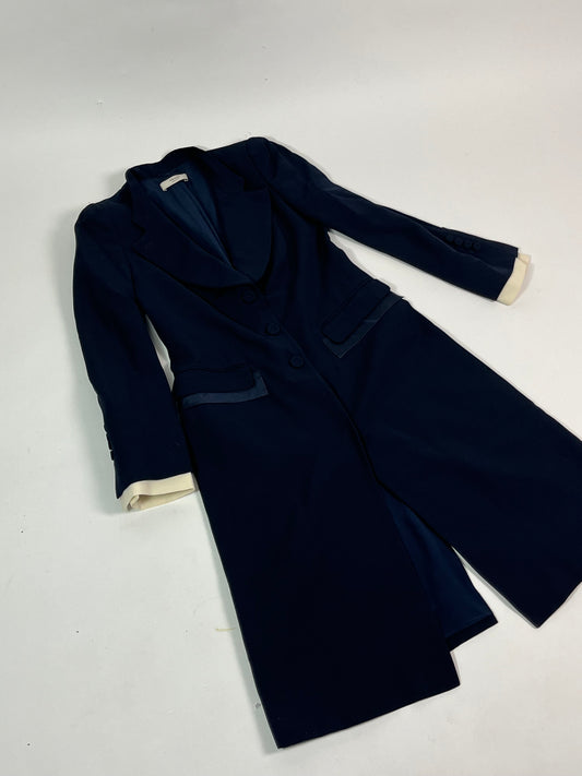 Prada navy crepe frock coat