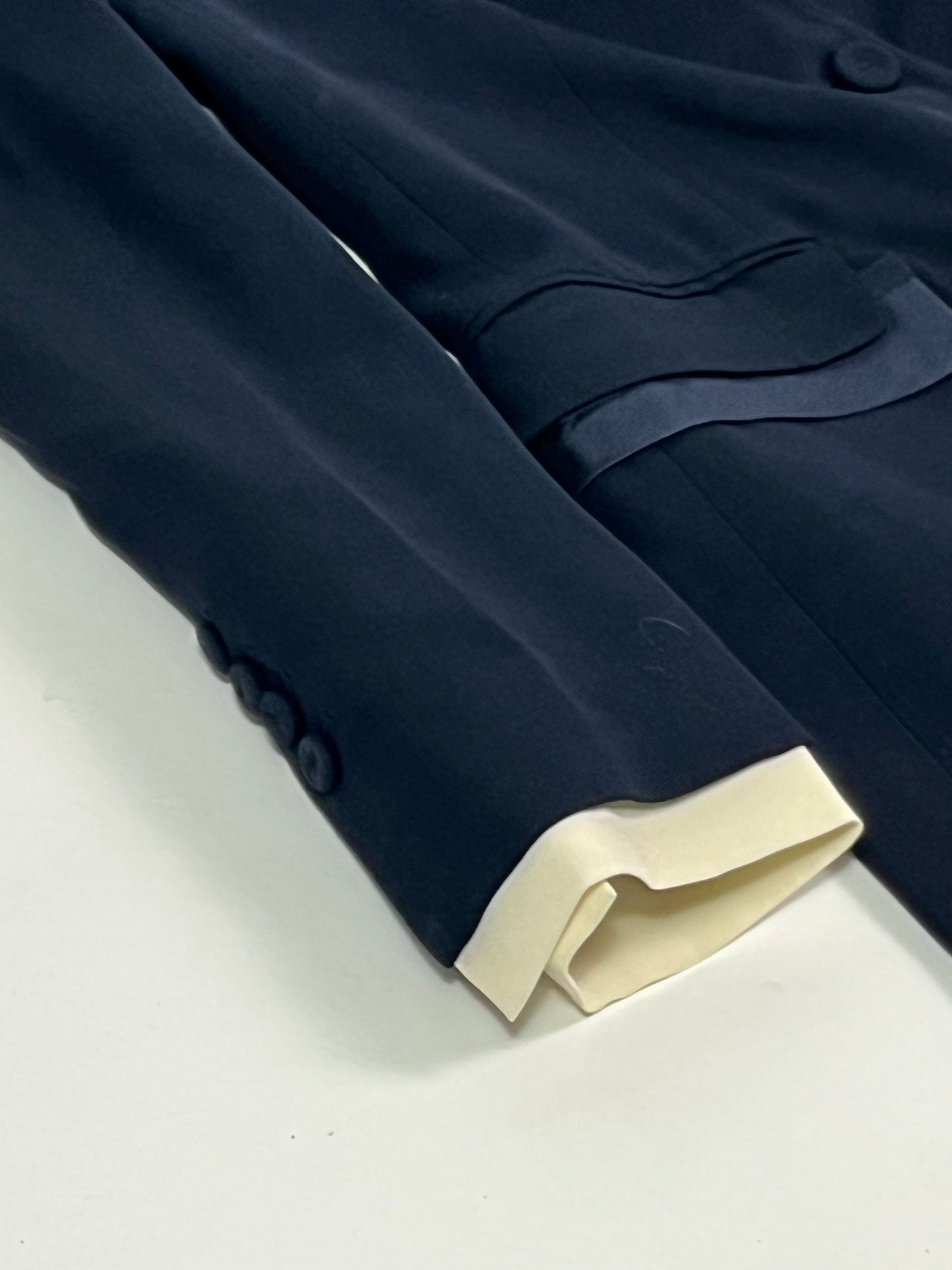 Prada navy crepe frock coat