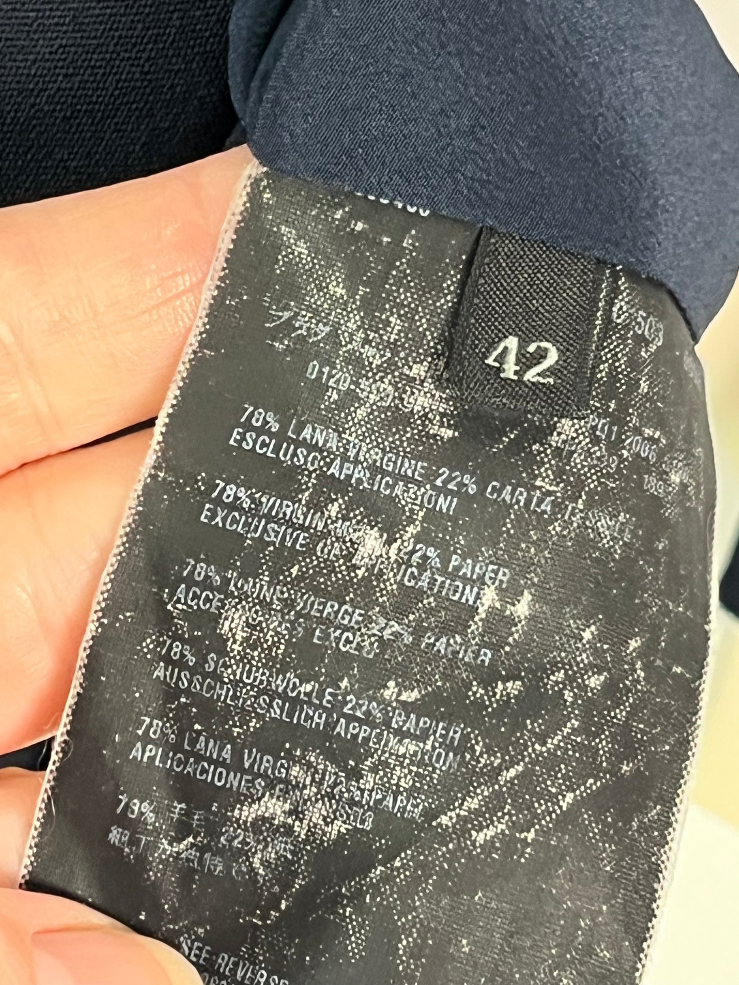 Prada navy crepe frock coat