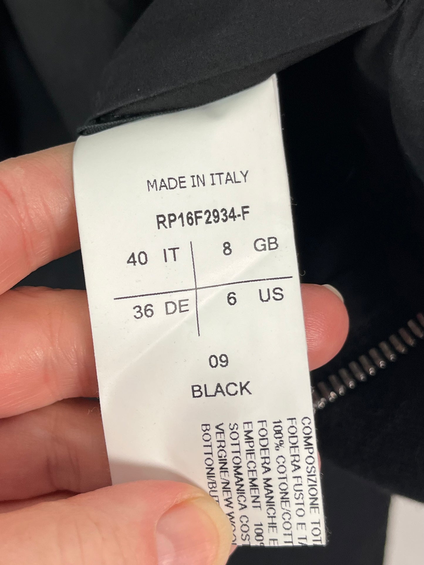 Rick Owens black wool coat