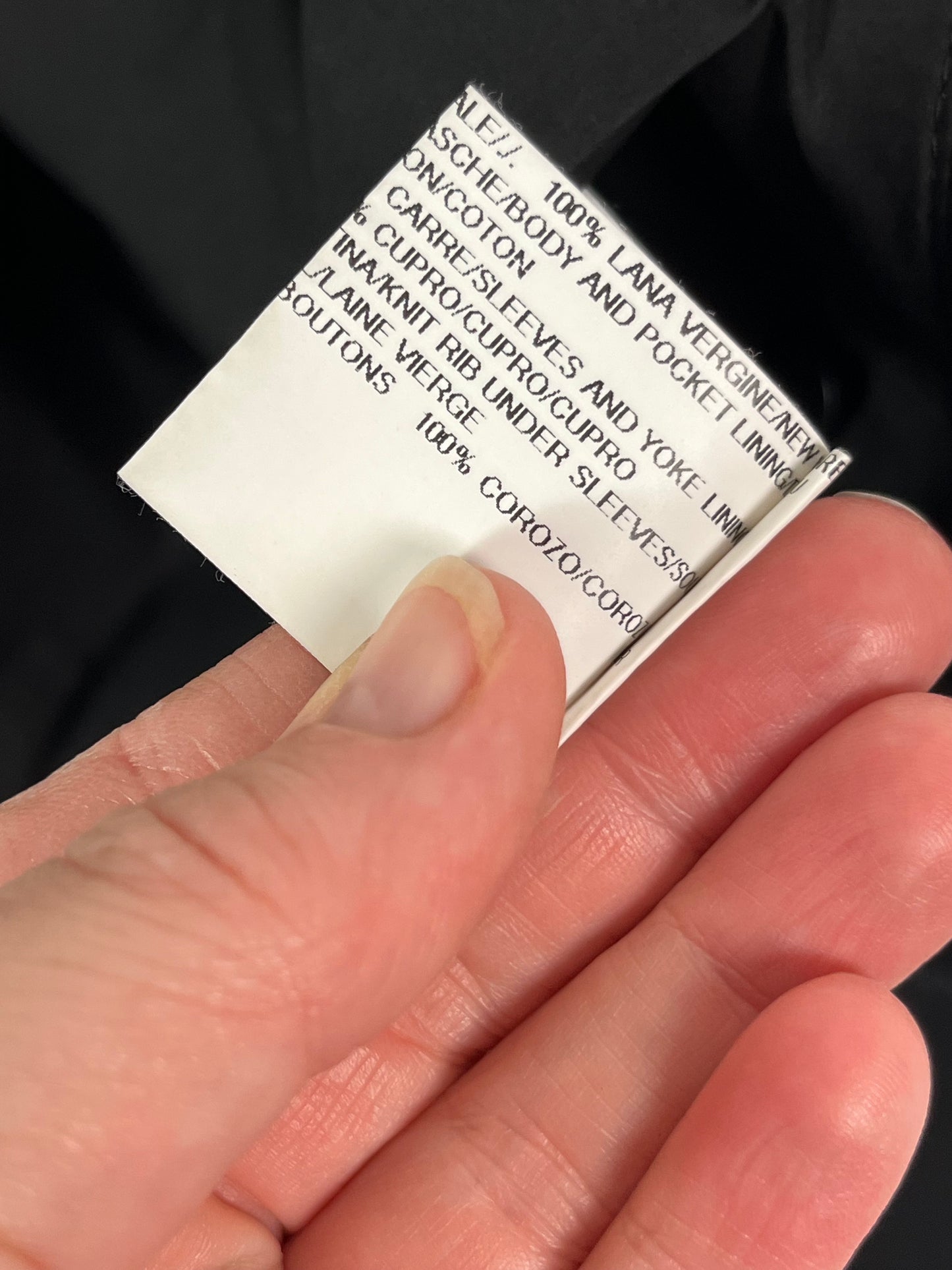 Rick Owens black wool coat