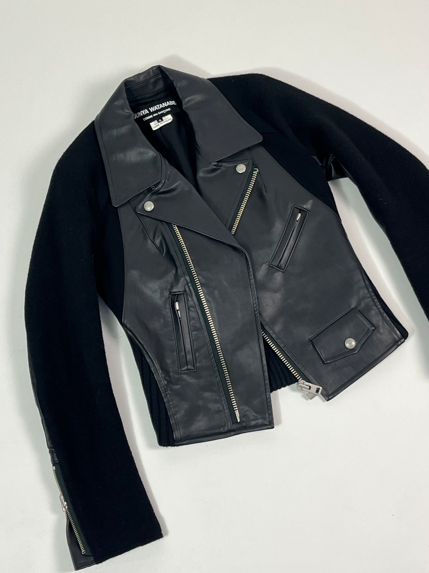 Junya Watanabe vegan leather biker jacket